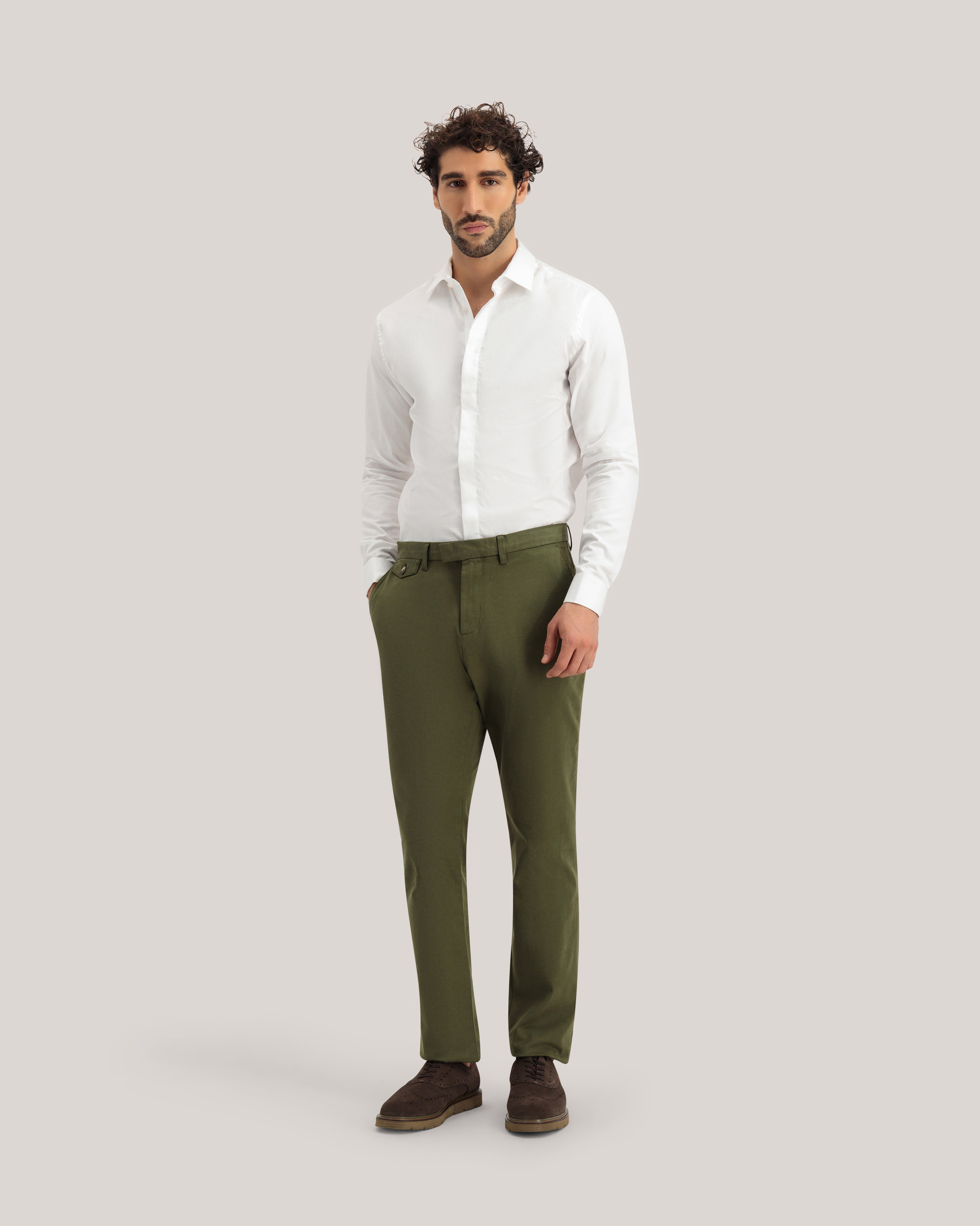 Tb260S Core Stretch White Double Cuff Shirt White