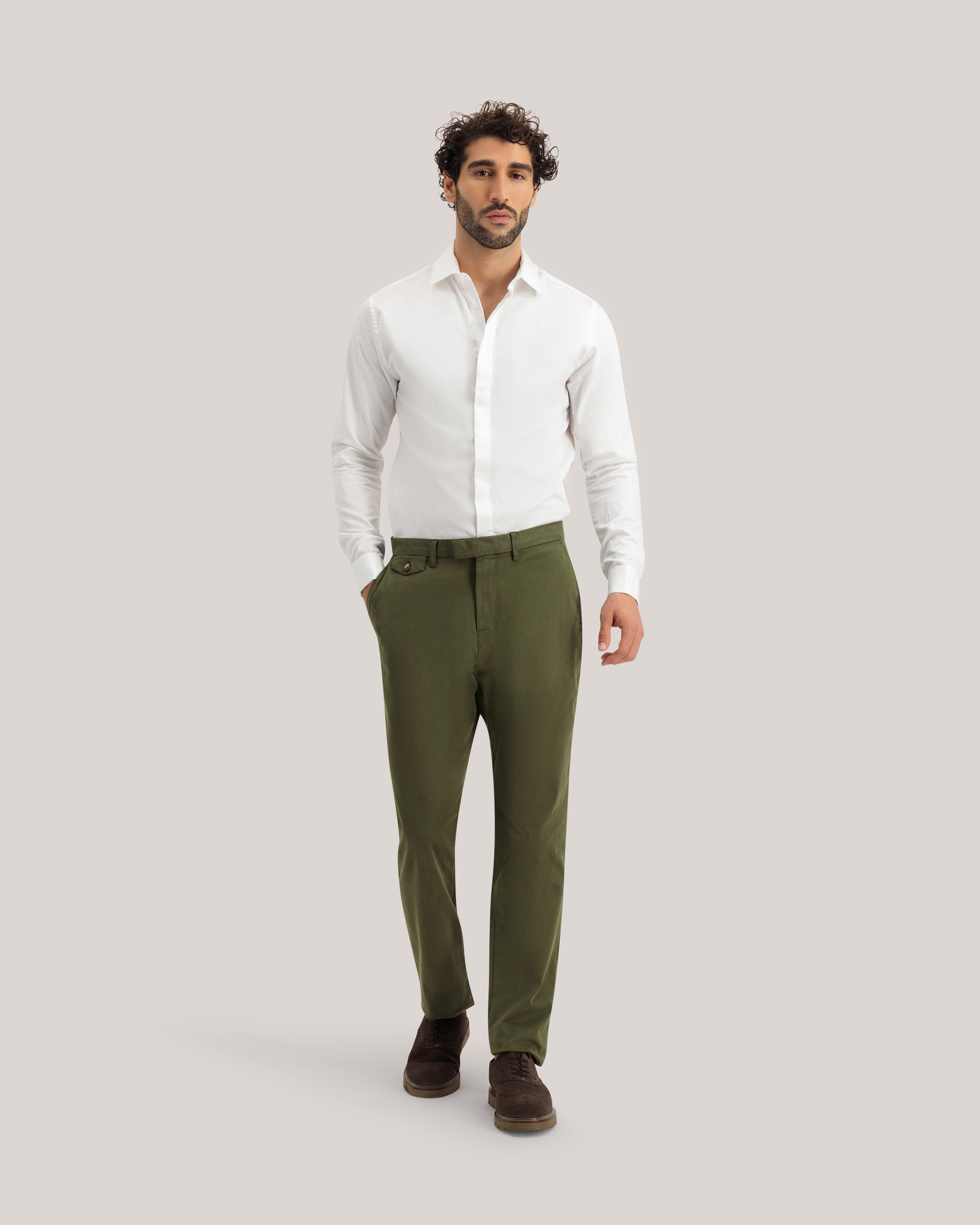 Tb260S Core Stretch White Double Cuff Shirt White