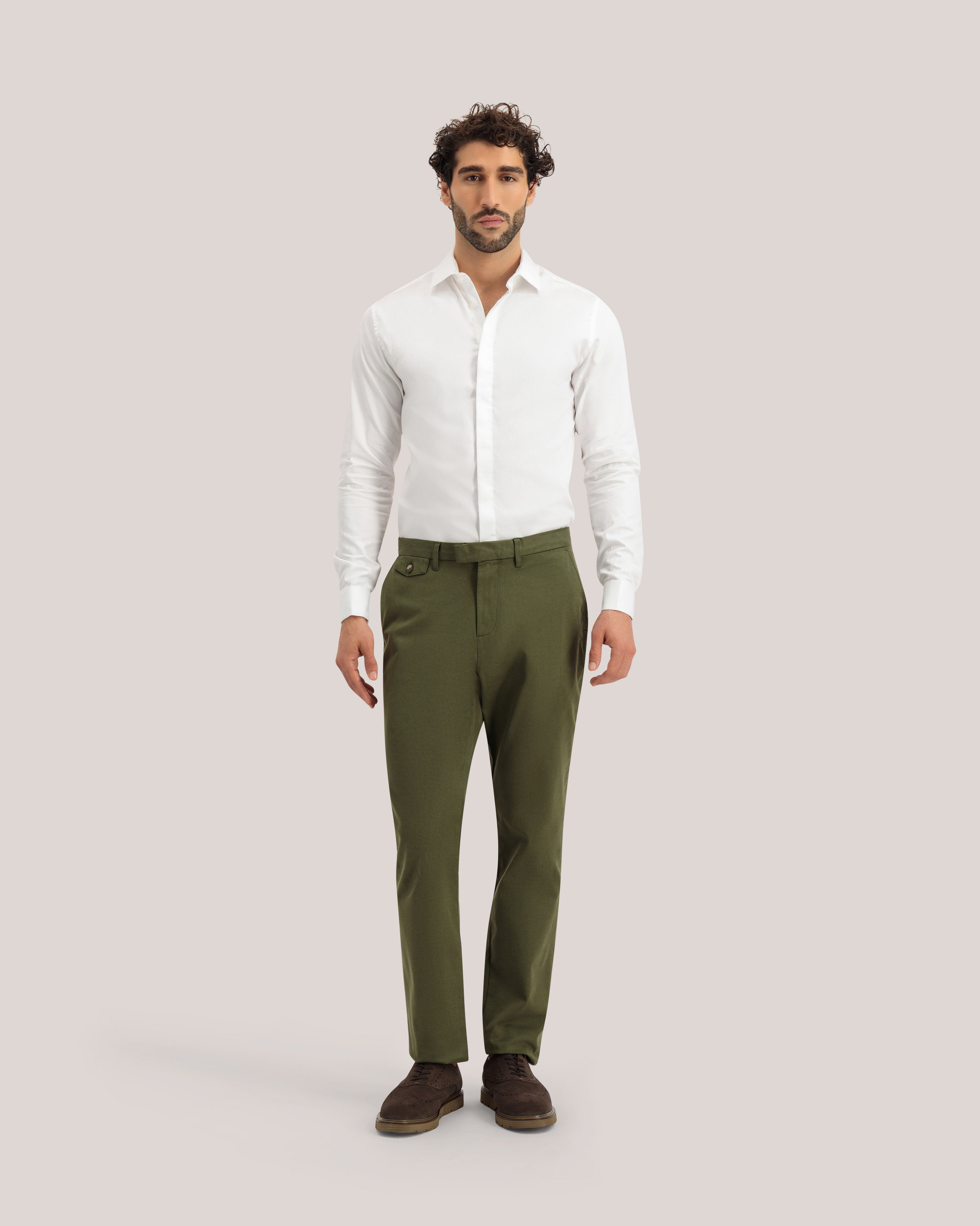 Tb260S Core Stretch White Double Cuff Shirt White