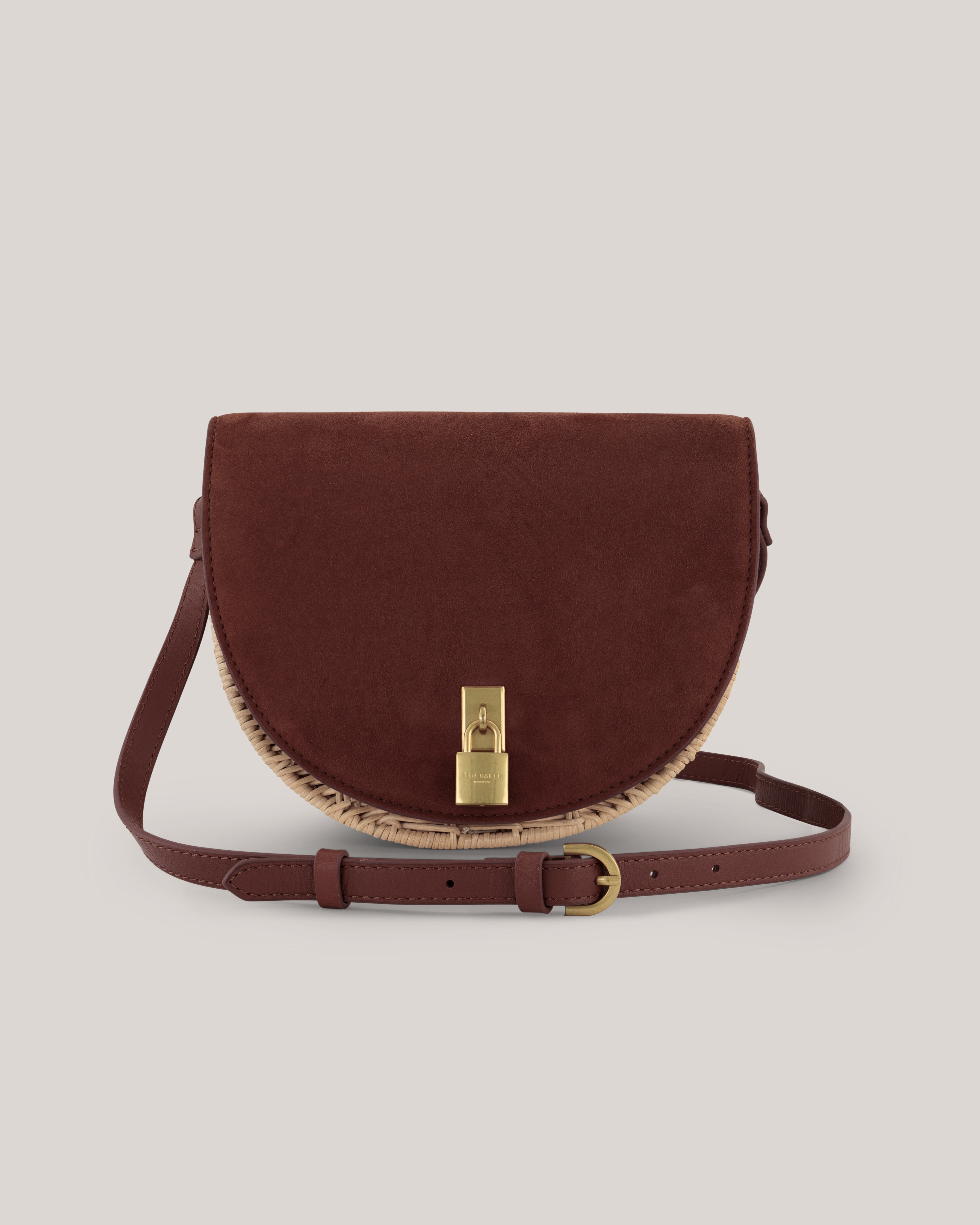 Oxfordd Padlock Detail Rattan Saddle B Brown