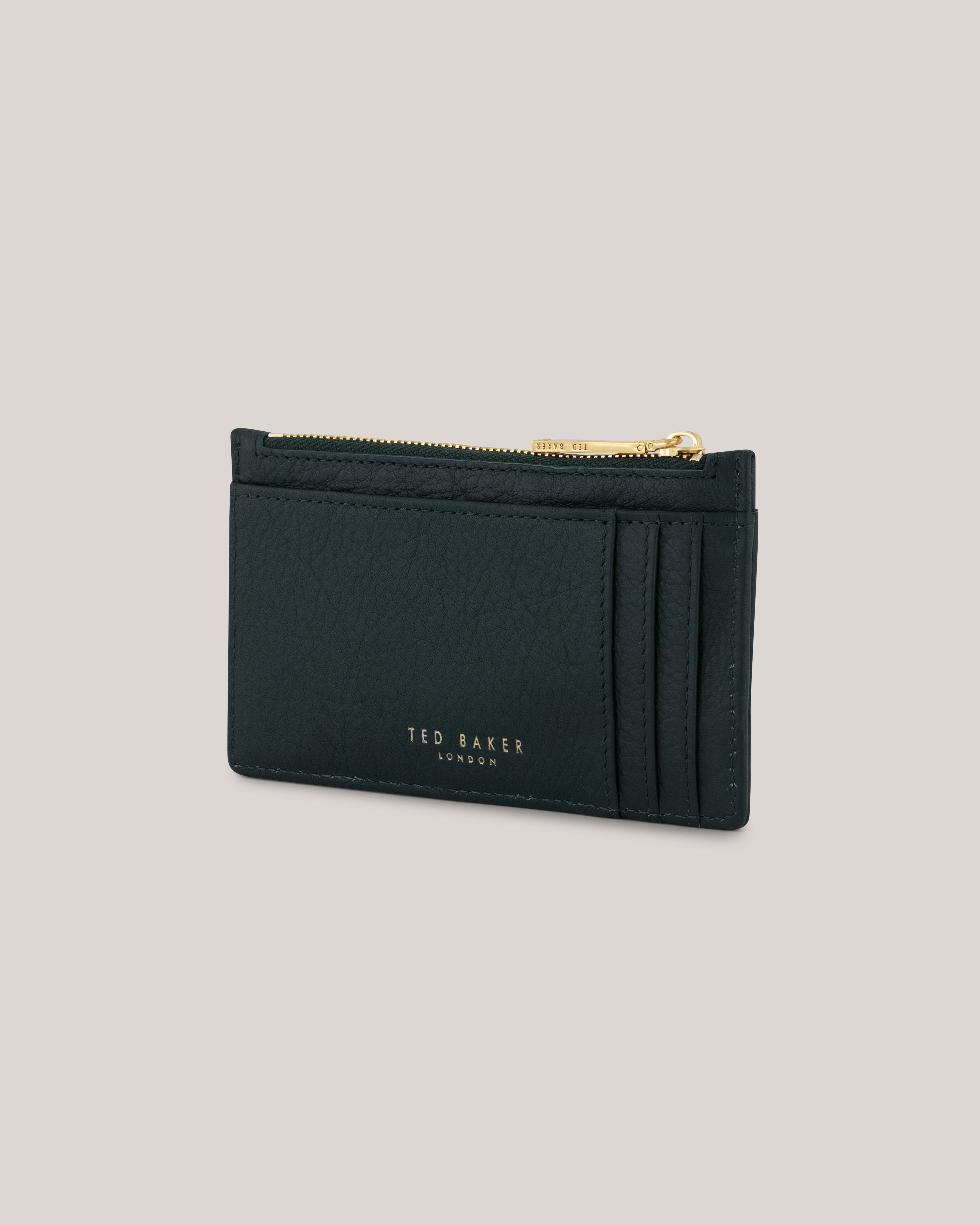 Marleah Tb Script Zip Card Holder Mid-Green