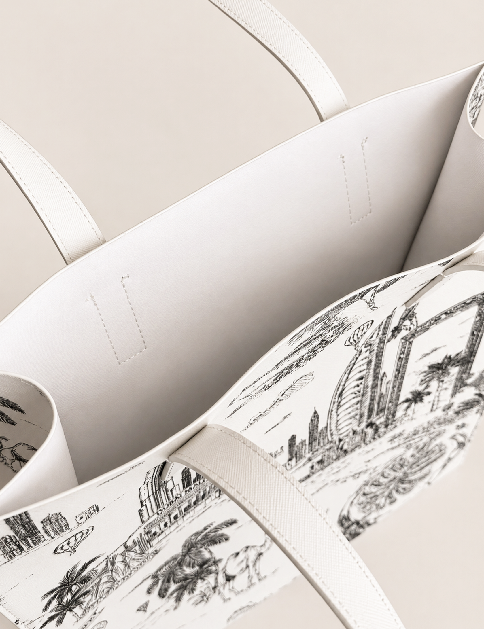 ZOILAAH Dubai Exclusive Large Icon Bag Ivory