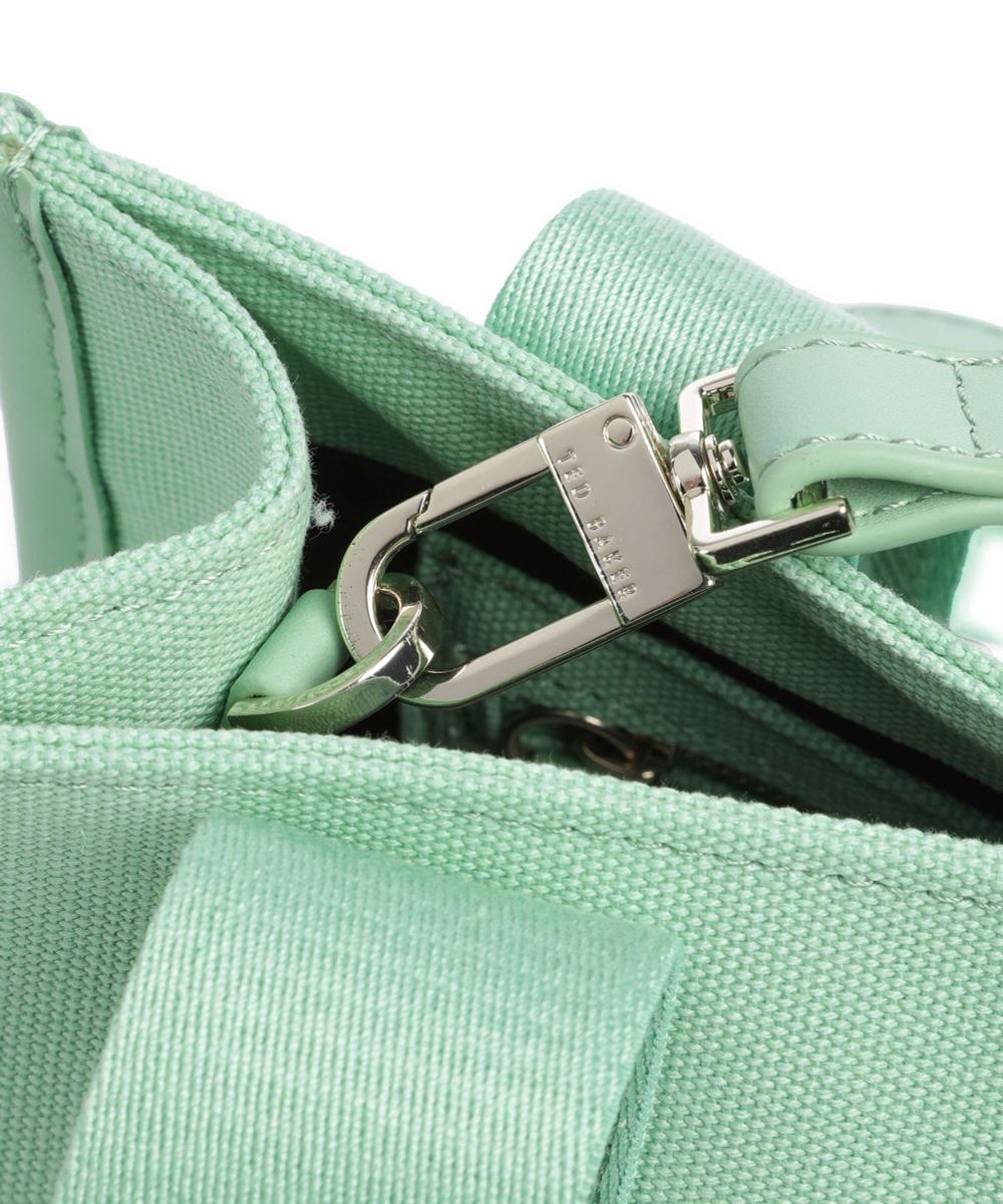 Georjea Branded Webbing Canvas Small Tote Pl-Green