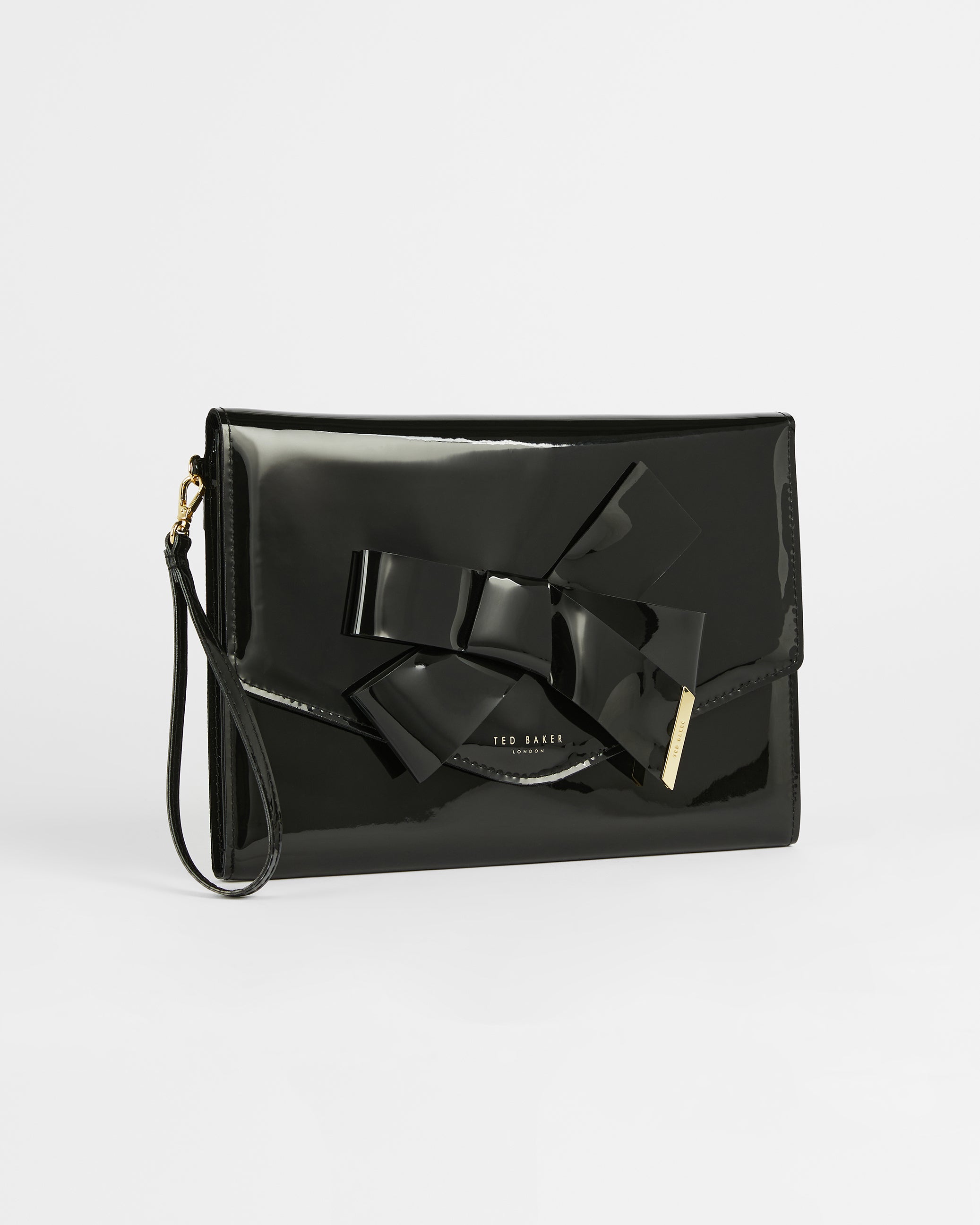 Nikkey Knot Bow Envelope Pouch Black