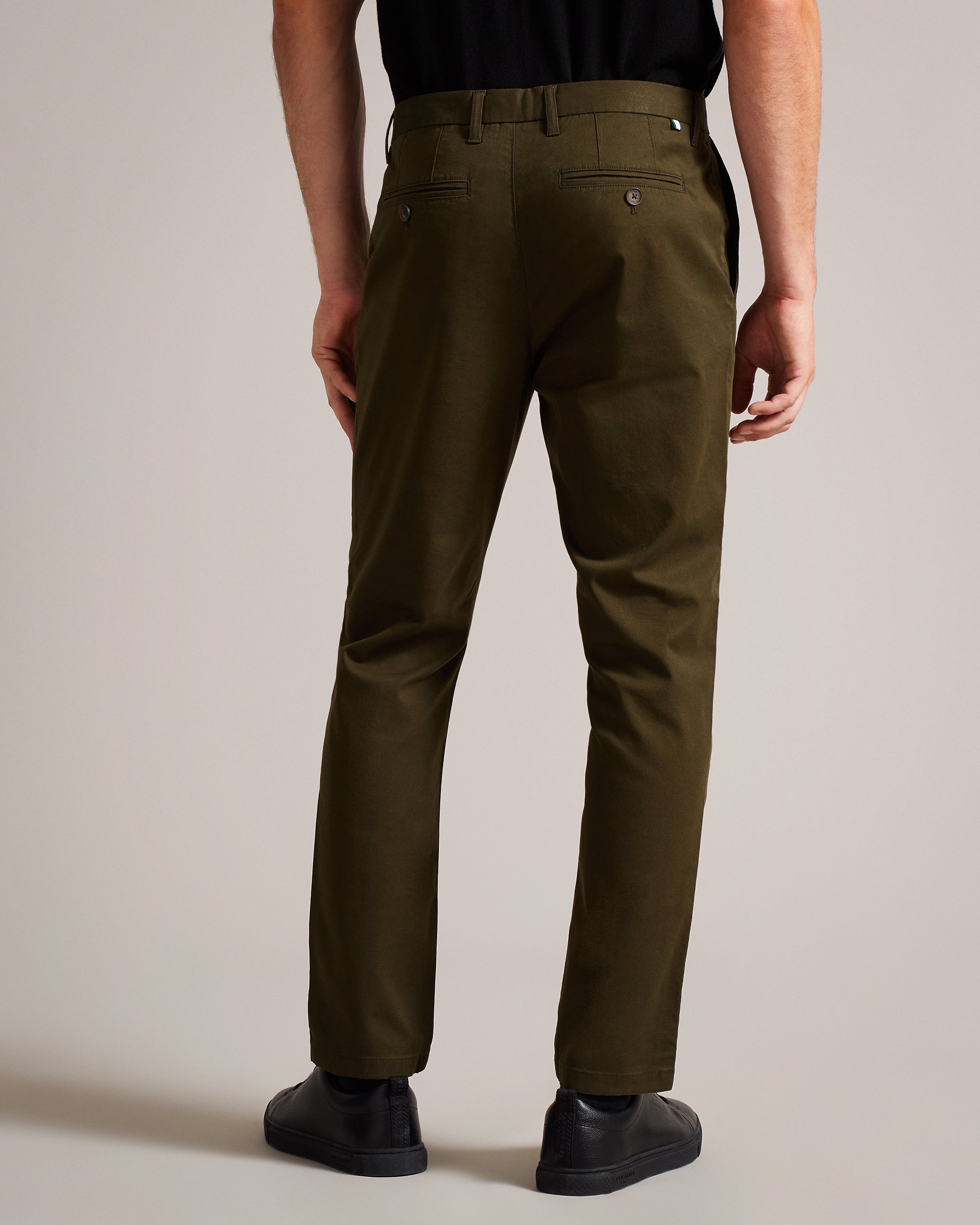 Haydae Slim Fit Textured Chino Trouser Khaki