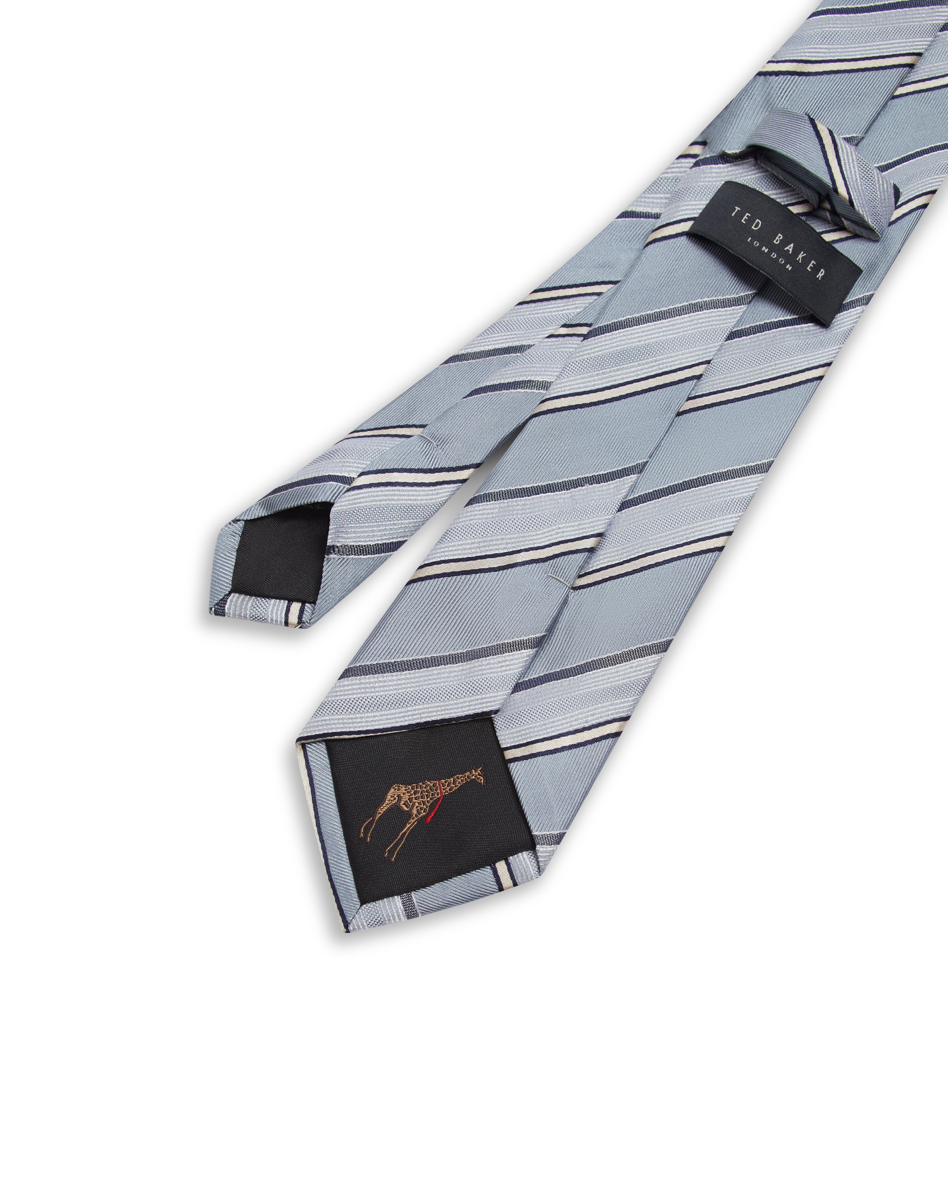 Brescia Textured Stripe Silk Tie Lt-Blue
