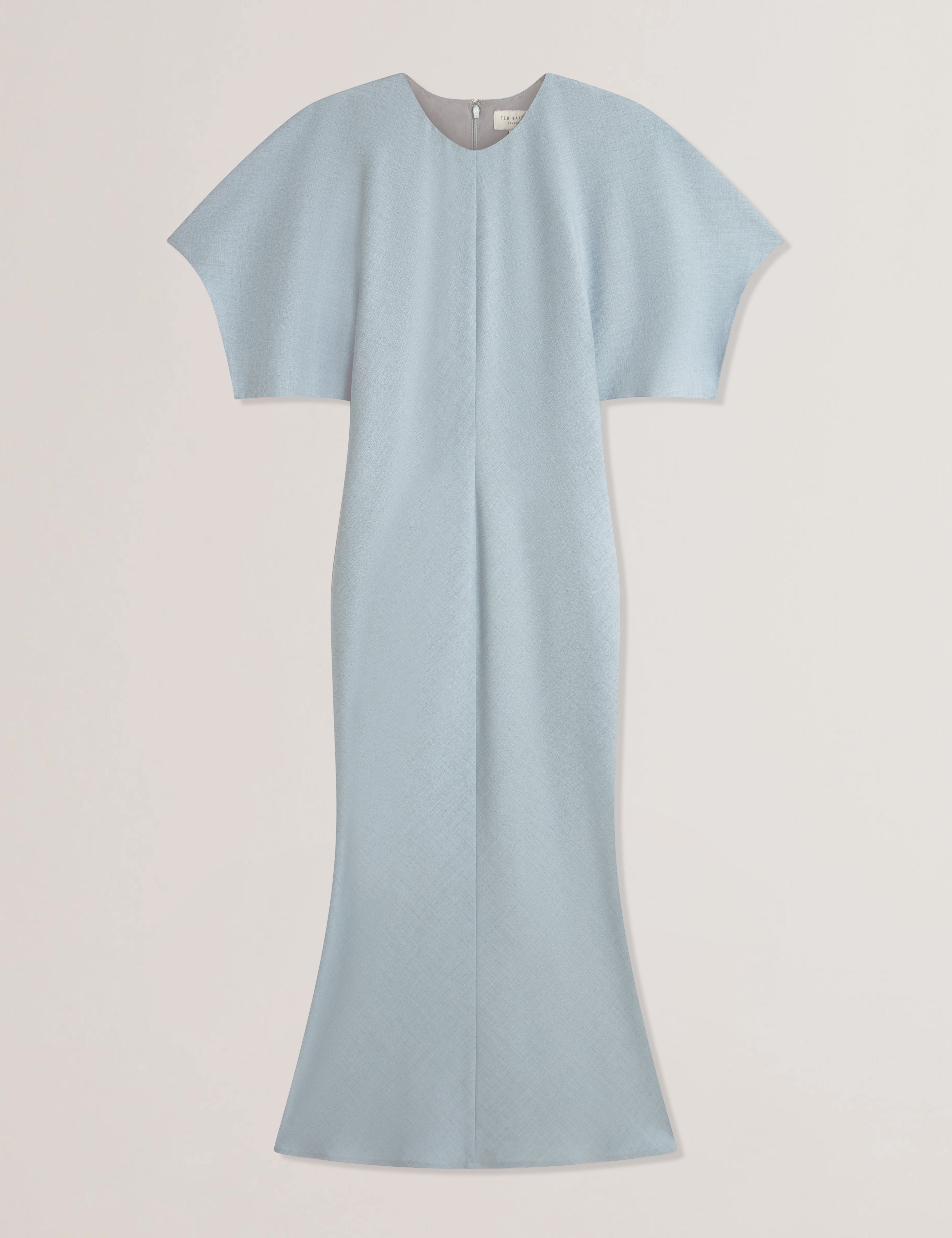 Carnid Tailored Longline Short Sleeve Pl-Blue