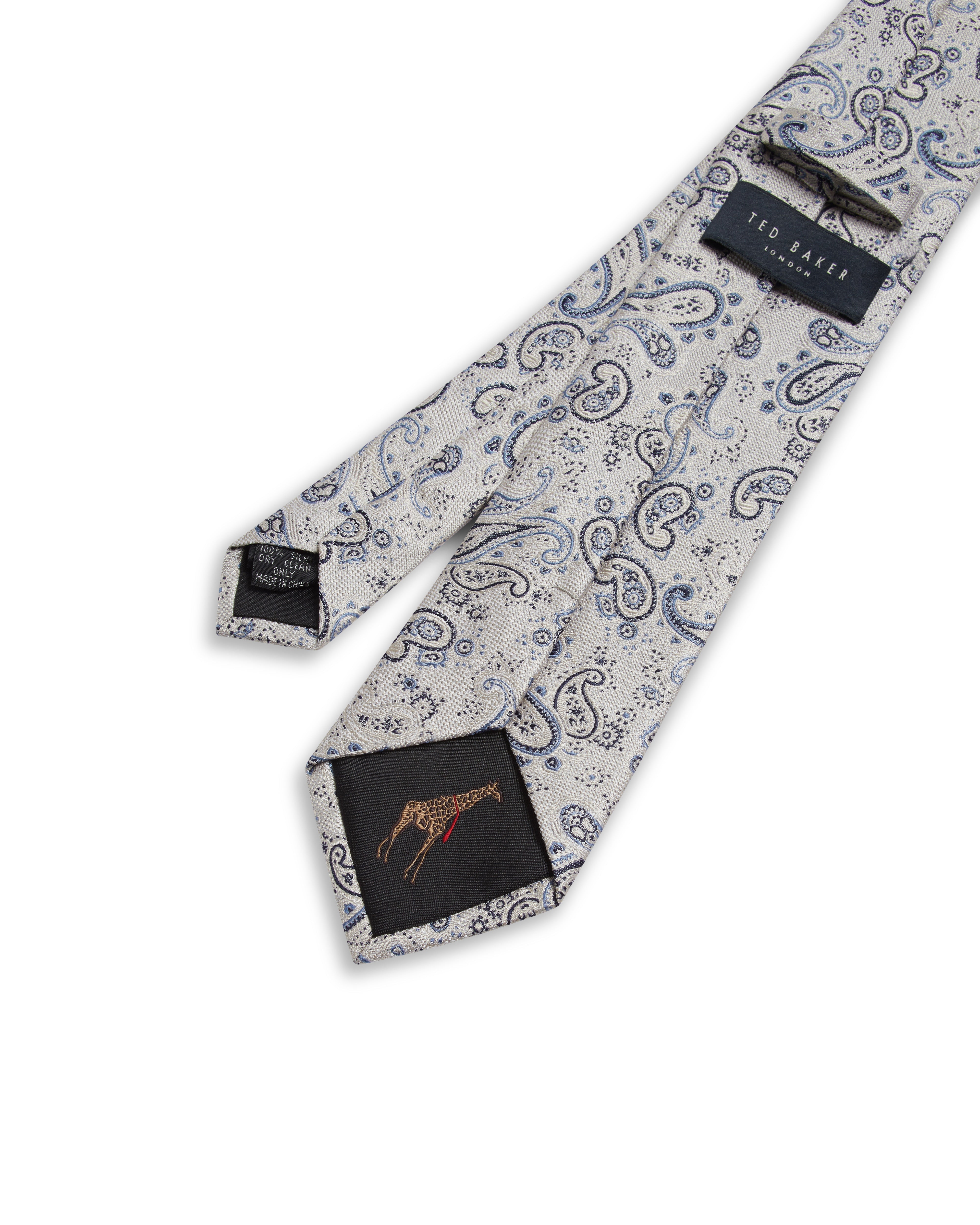 Cassino Jacquard Paisley Silk Tie Sky-Blue