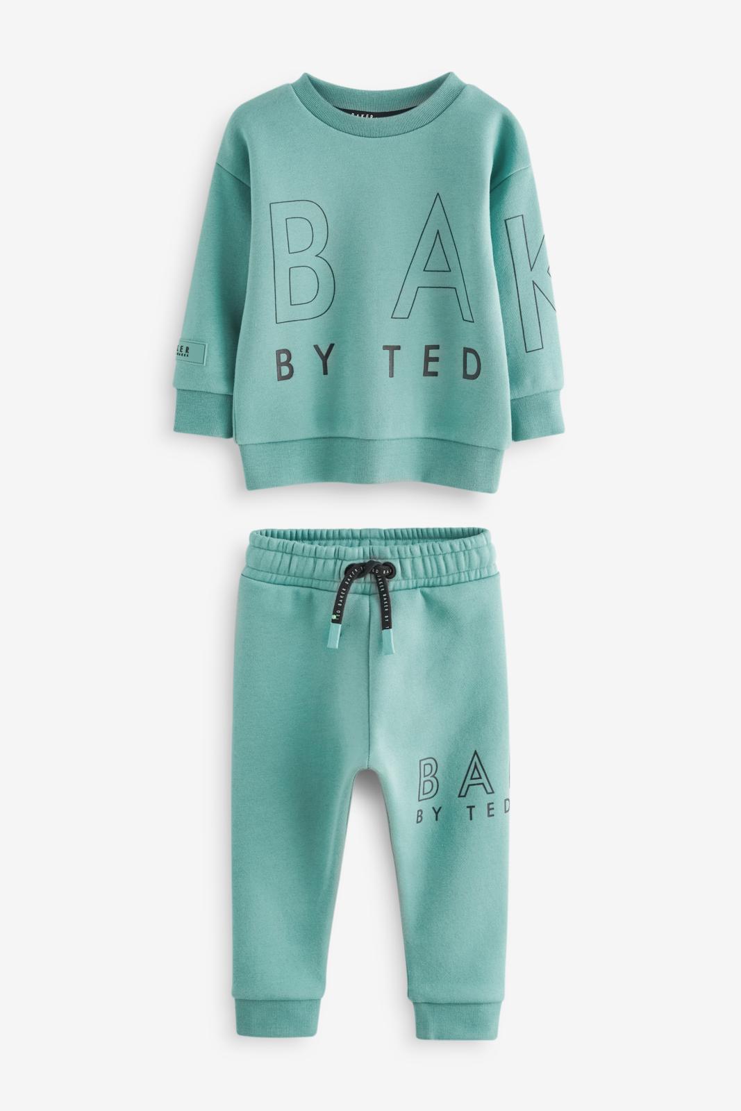 Baker By Ted Baker Letter Sweatshirt And Joggers Set Green