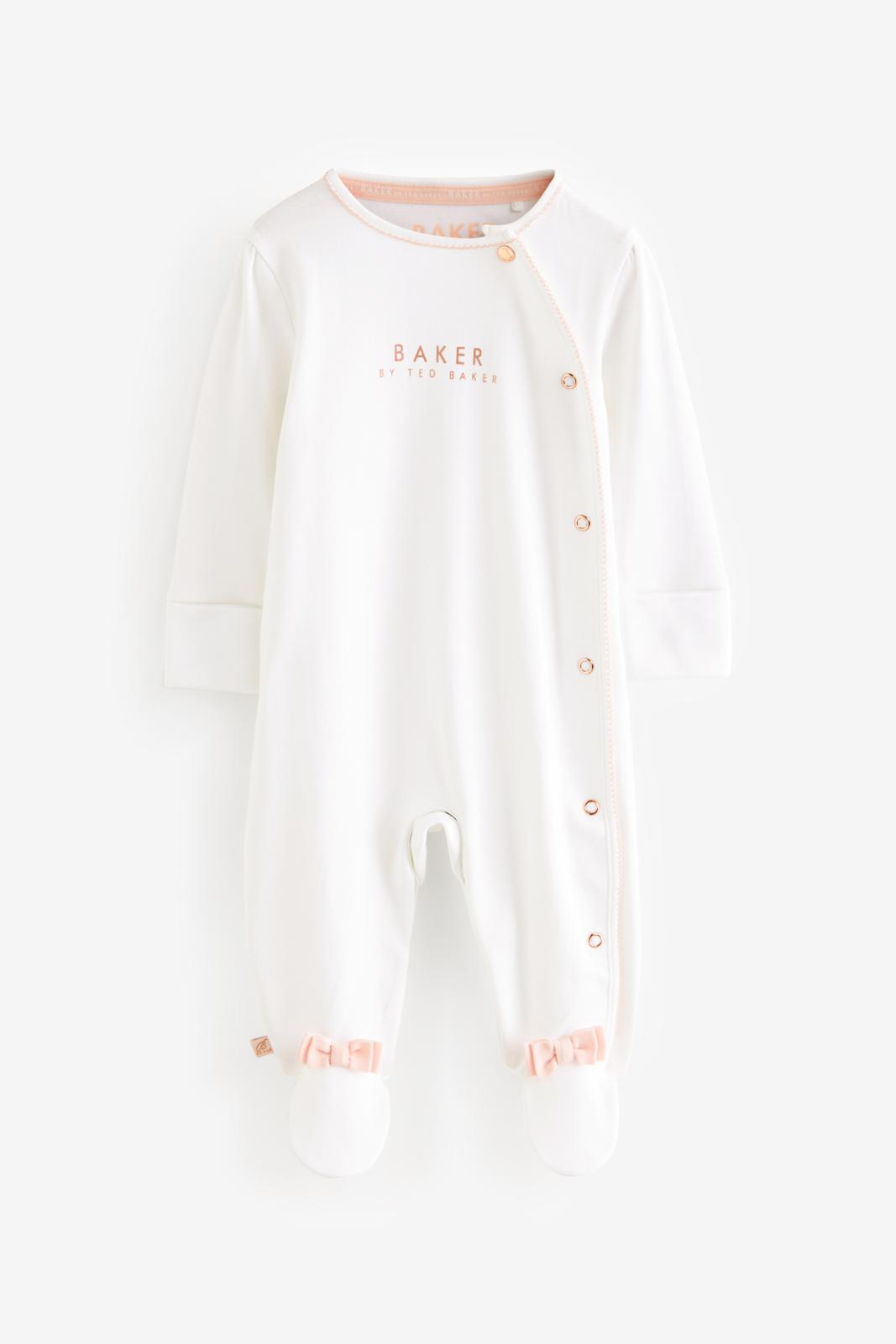 Baker By Ted Baker 100% Cotton Sleepsuits 3 Pack Multicol