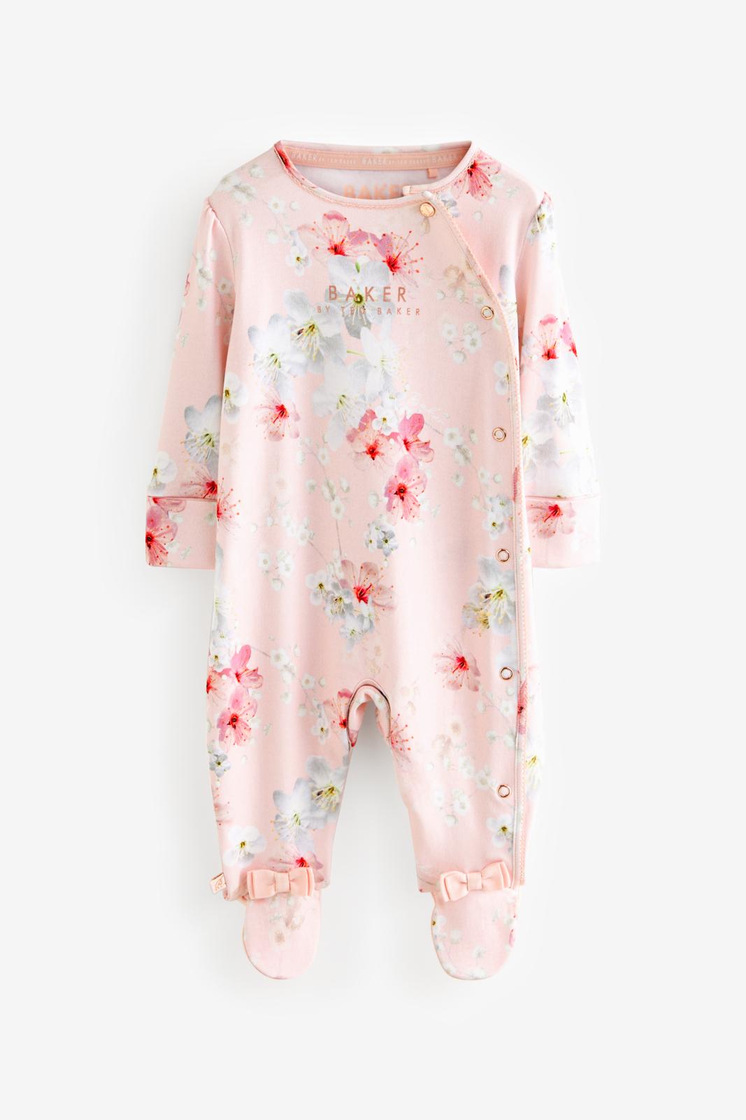 Baker By Ted Baker 100% Cotton Sleepsuits 3 Pack Multicol