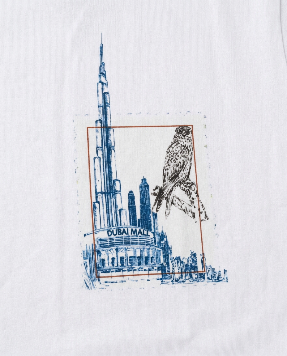Jalen Dubai Exclusive Short Sleeve Graphic T-Shirt White