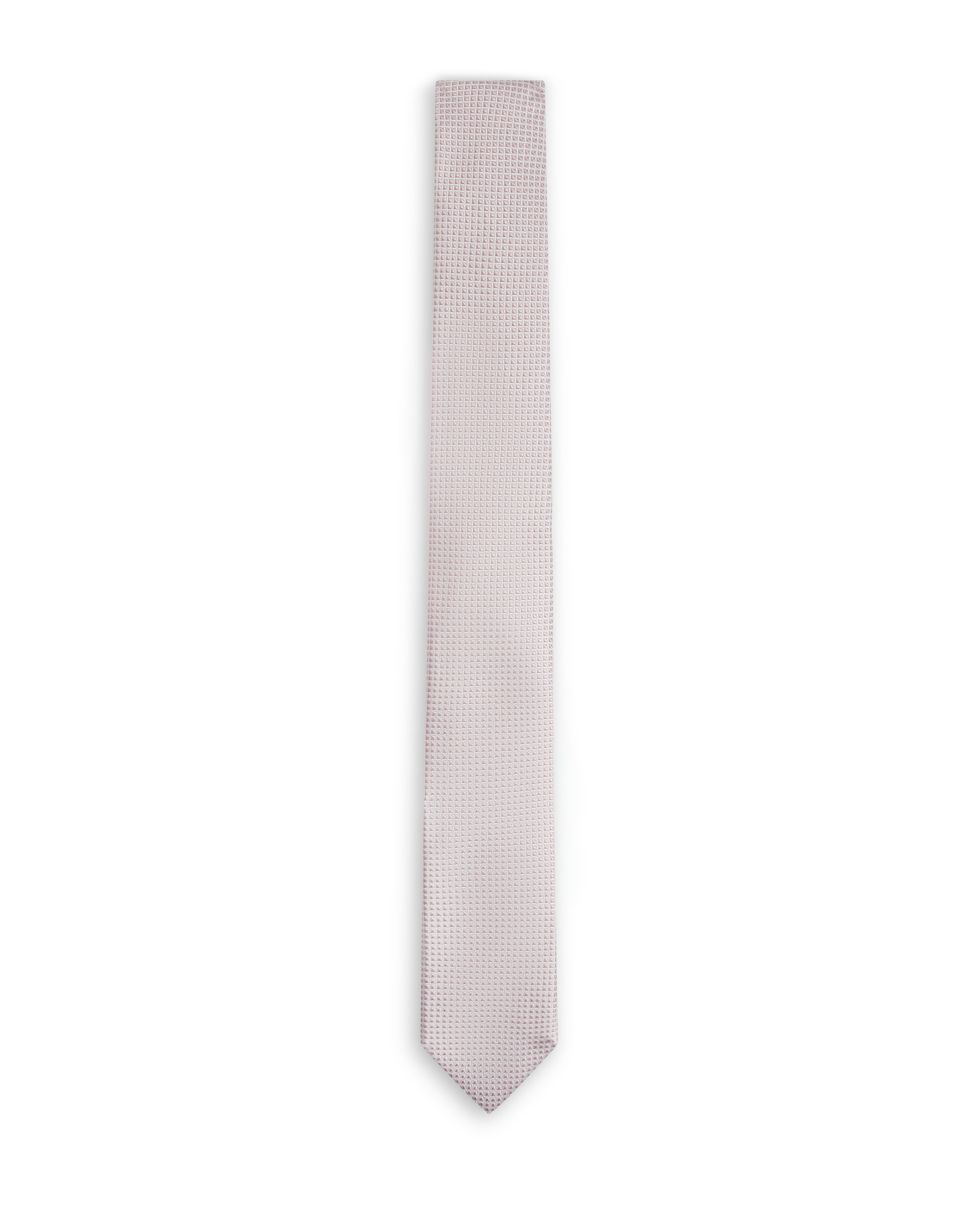 Orvieto Jacquard Geo Silk Tie Mid-Pink