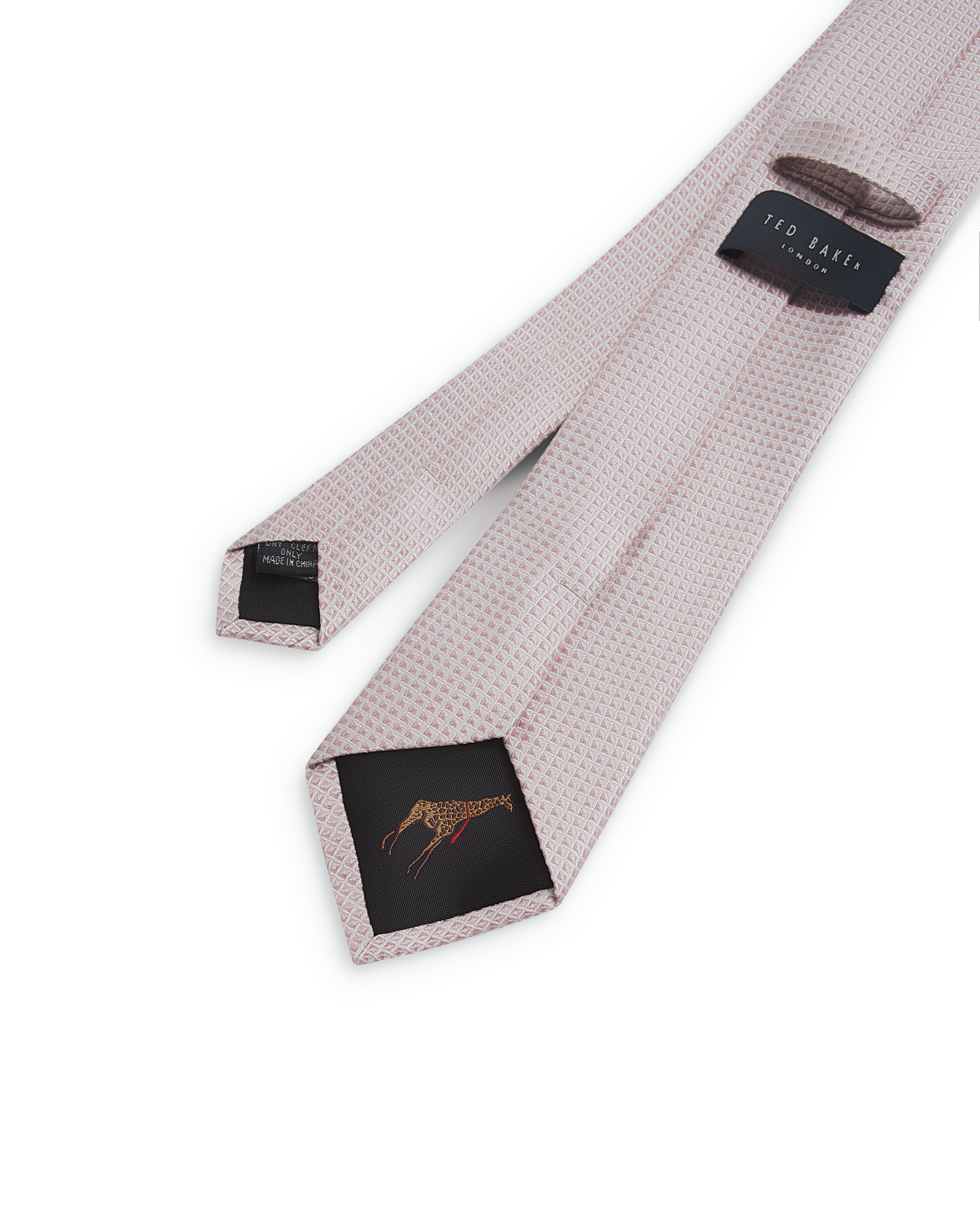 Orvieto Jacquard Geo Silk Tie Mid-Pink