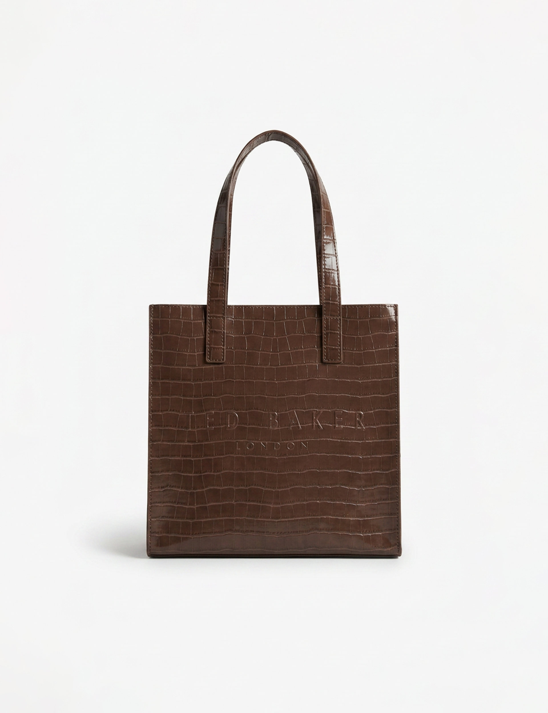 Reptcon Croc Effect Small Icon Bag Brown