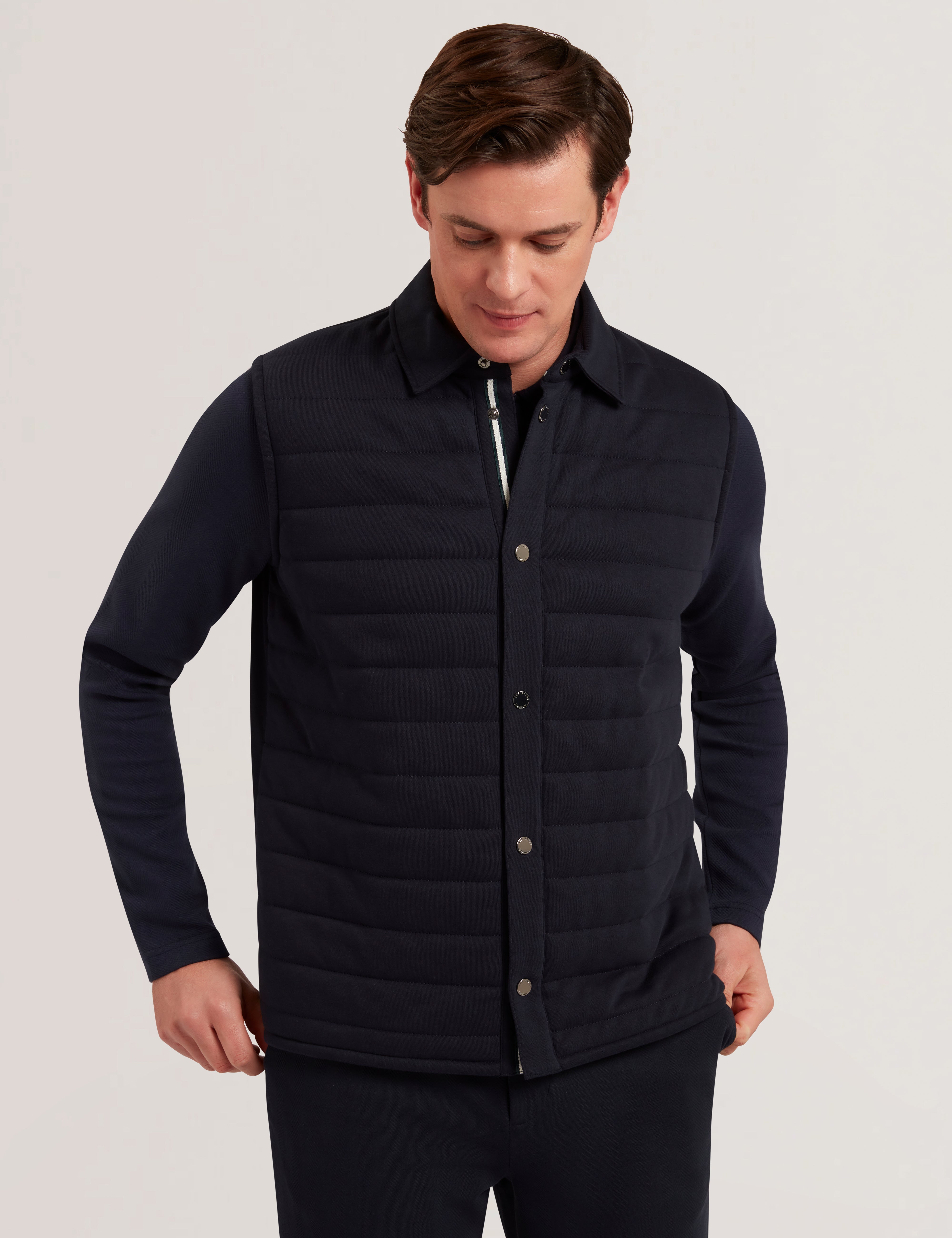 Buteso Regular Fit Quilted Gilet Navy