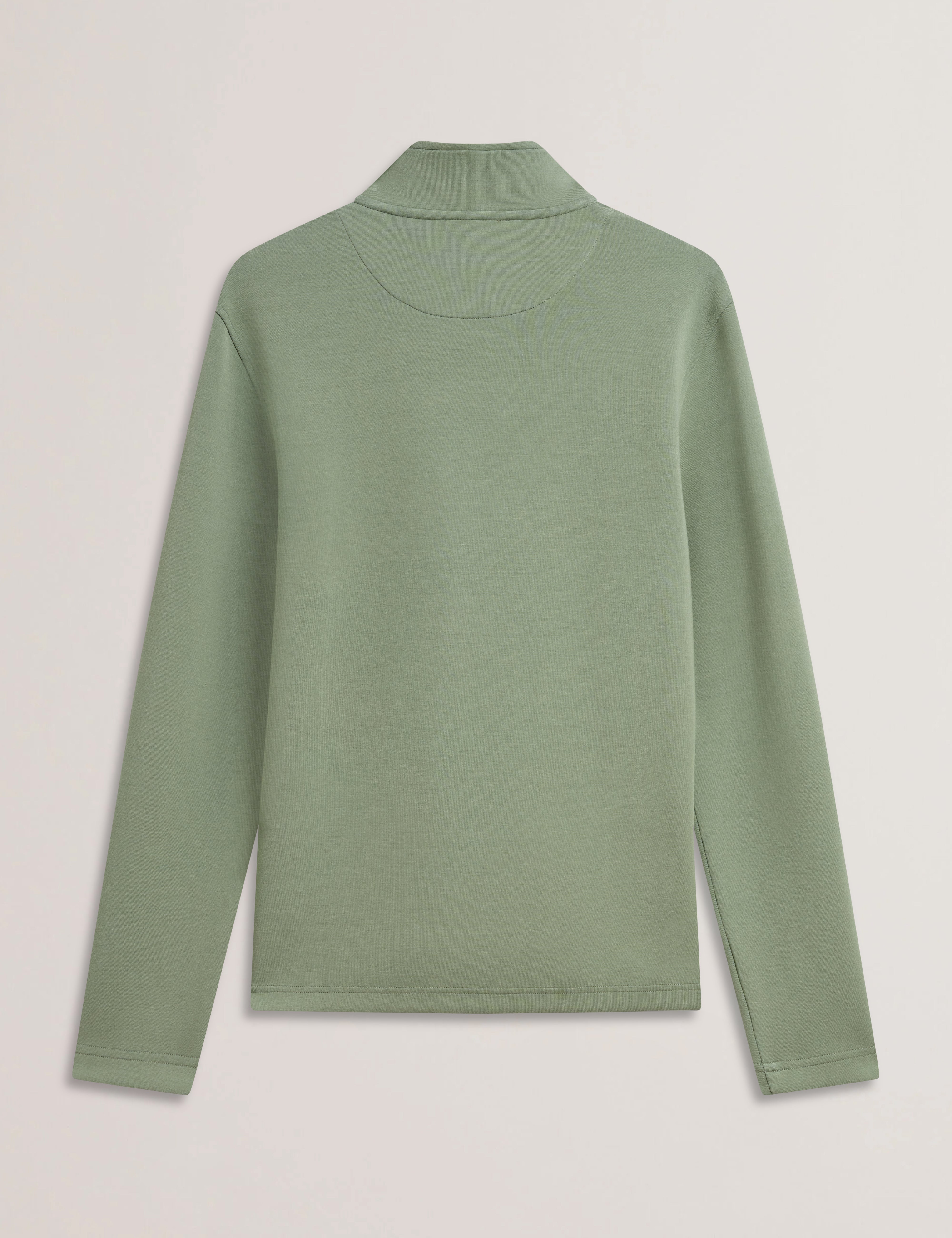 Simonea Long Sleeve Regular Herringbone Half-Zip Green