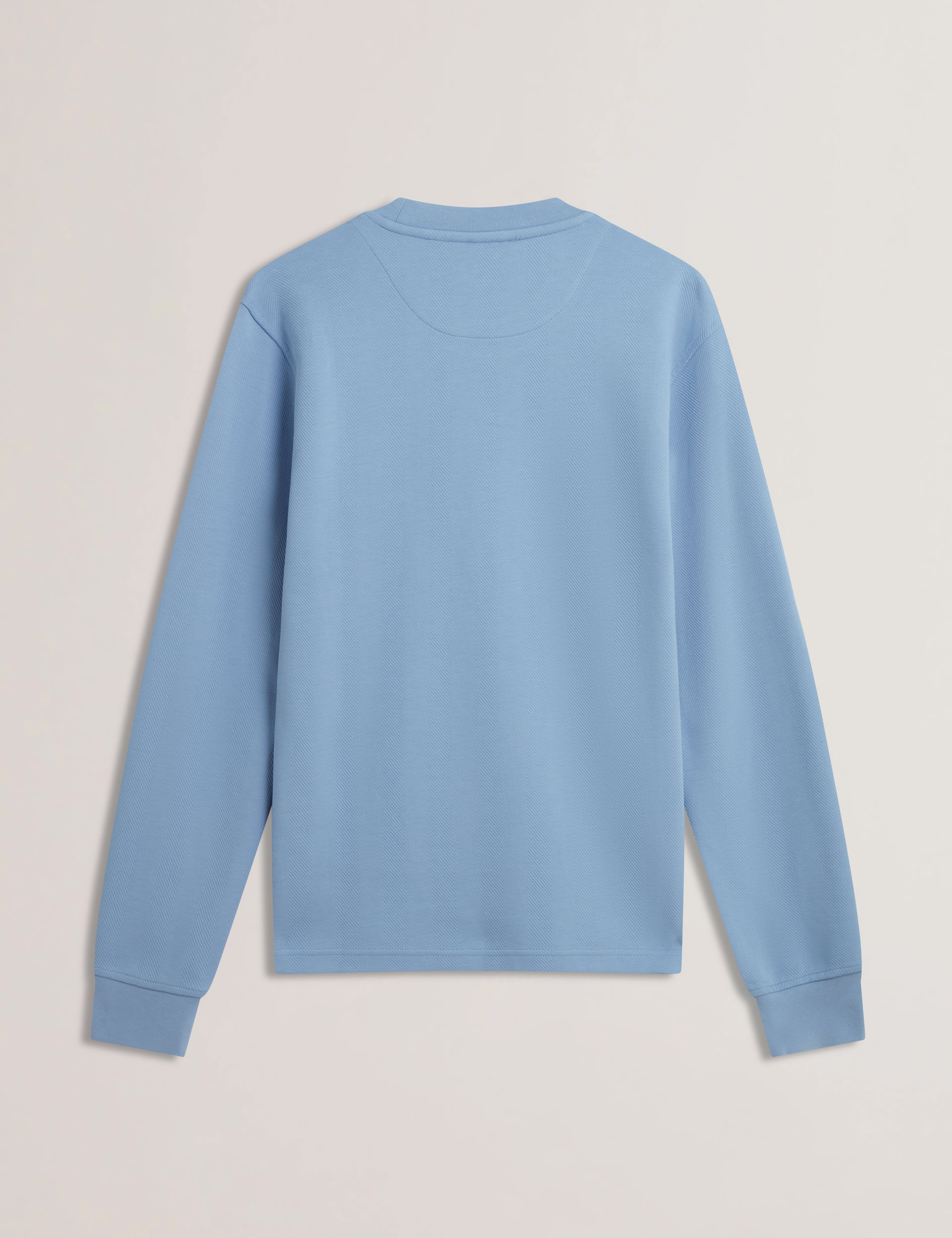 Sharply Long Sleeve Herringbone Sweatshirt Blue