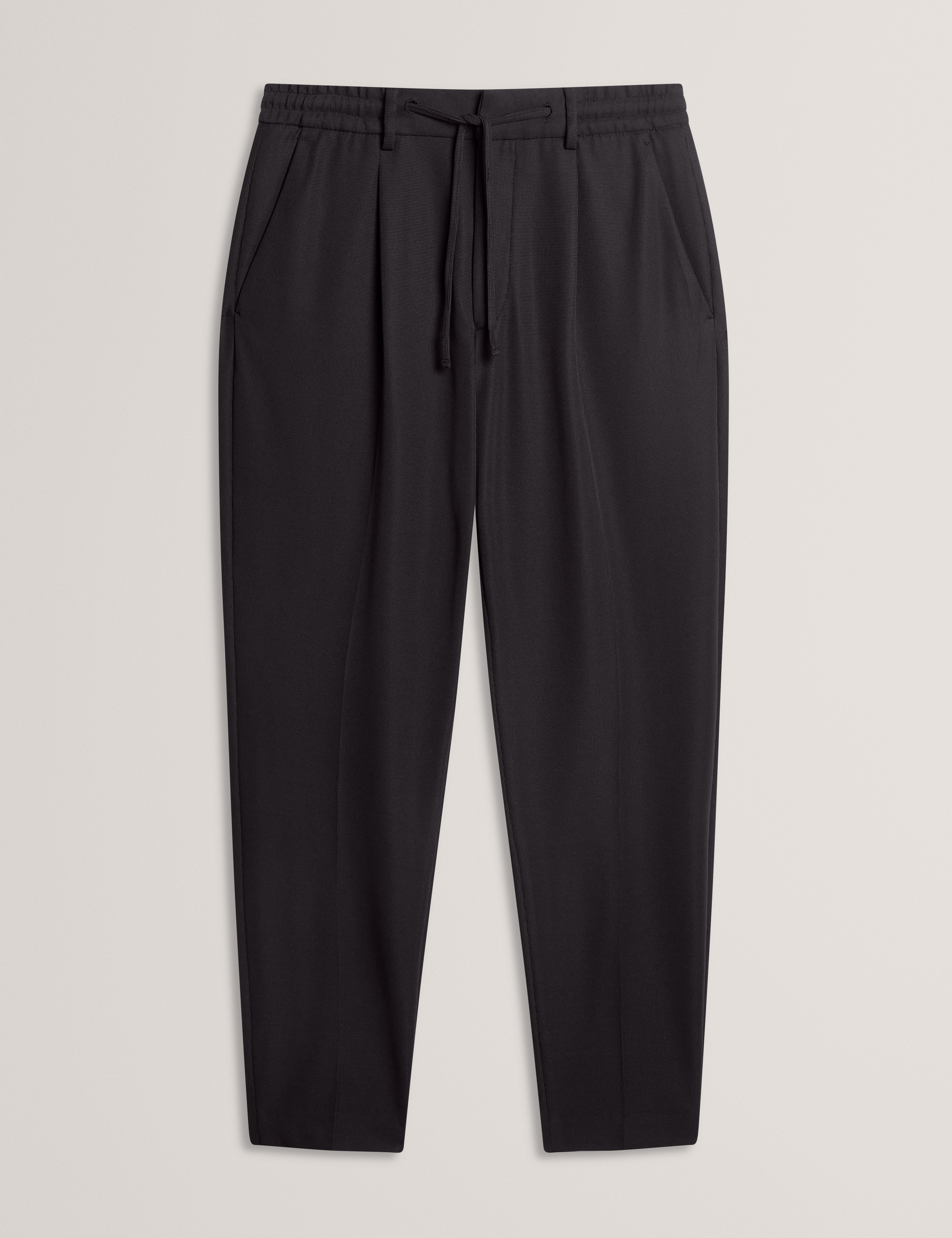 Cialdat Tapered Waffle Knit Trouser Black