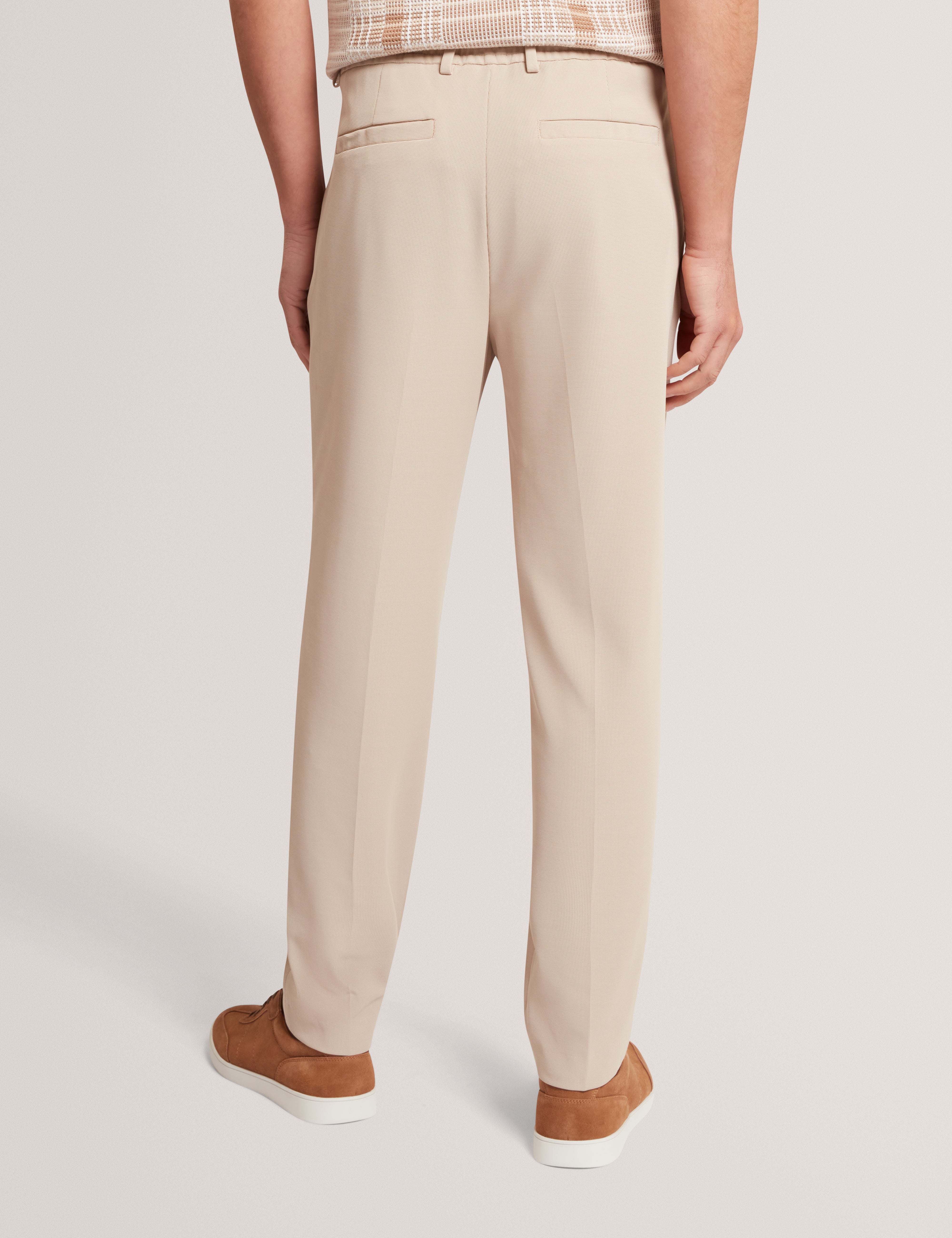 Cialdat Tapered Waffle Knit Trouser Stone