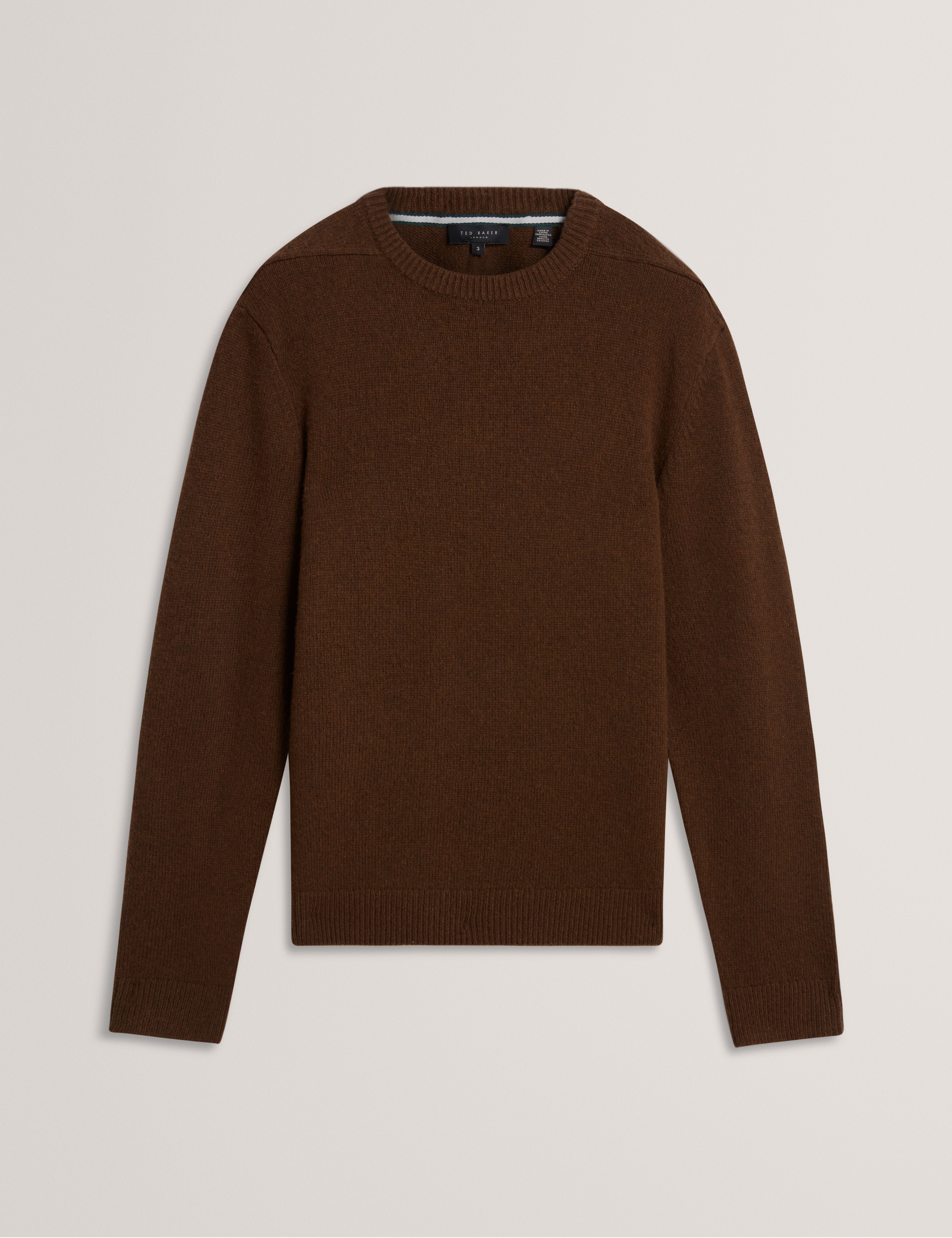Demario Wool Blend Relaxed Fit Wool Jumper Dk-Brown