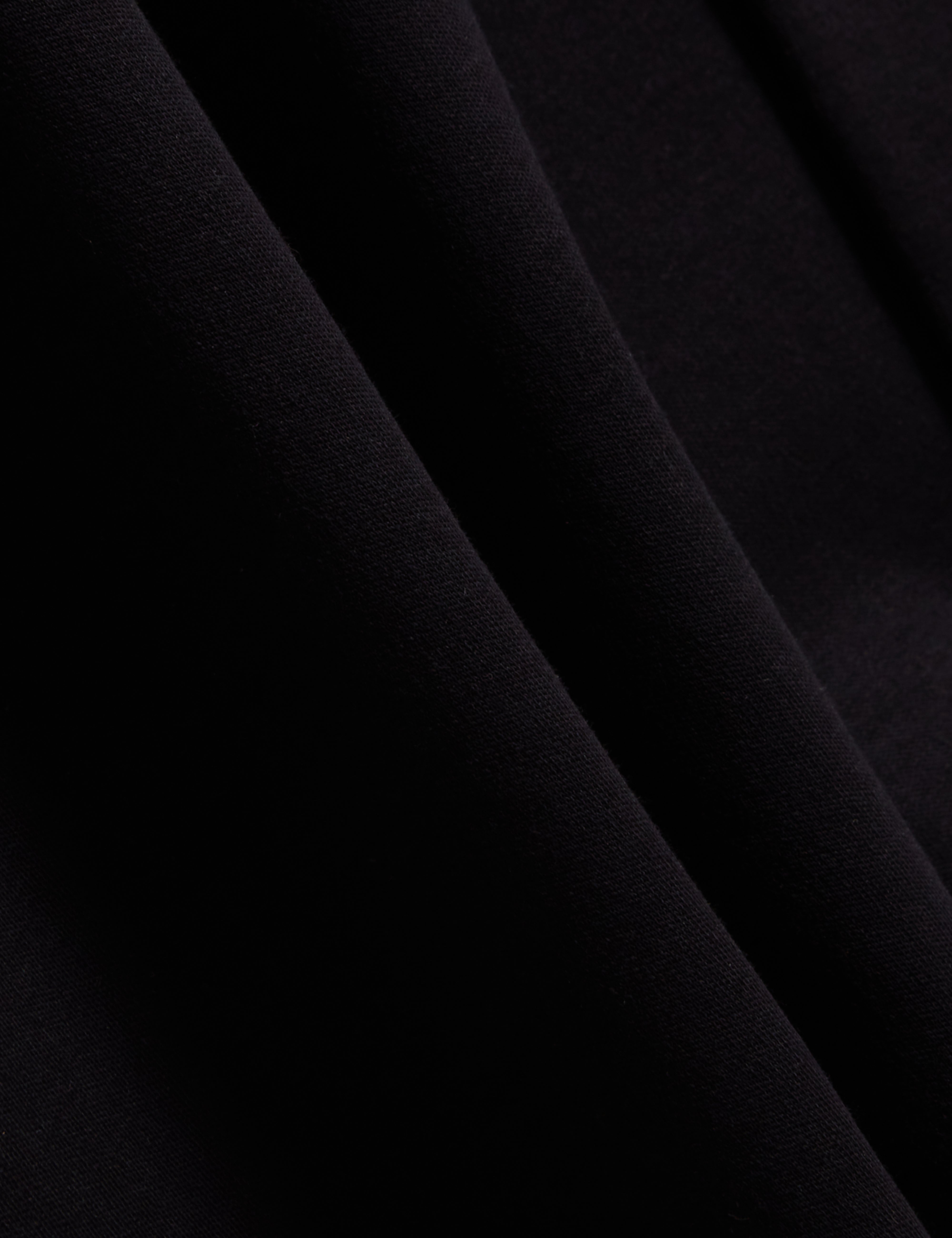 Quillon Long Sleeve Regular Soft Touch Button T-Shirt Black
