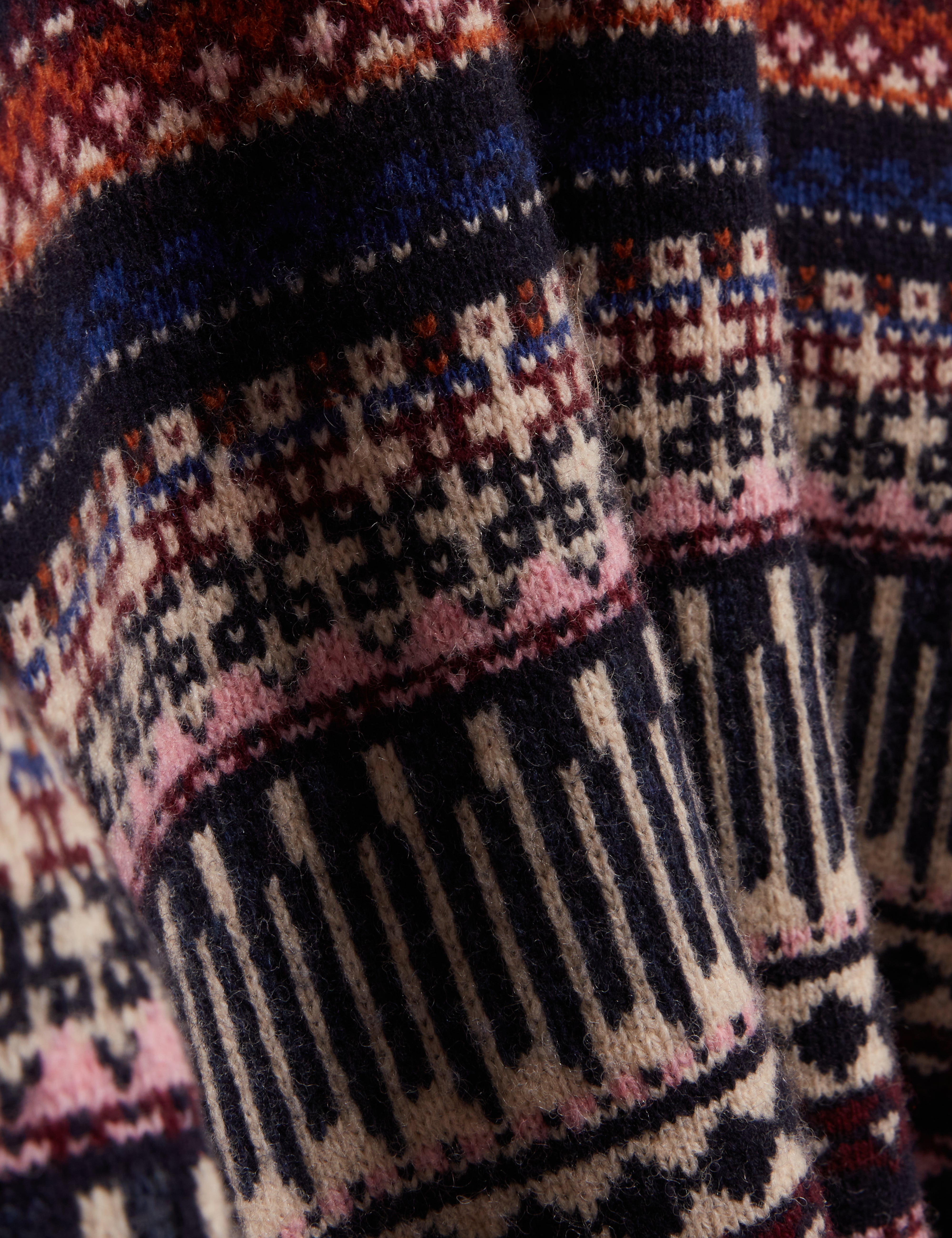 Amarat Long Sleeve Fair Isle Crew Neck Jumper Multicol