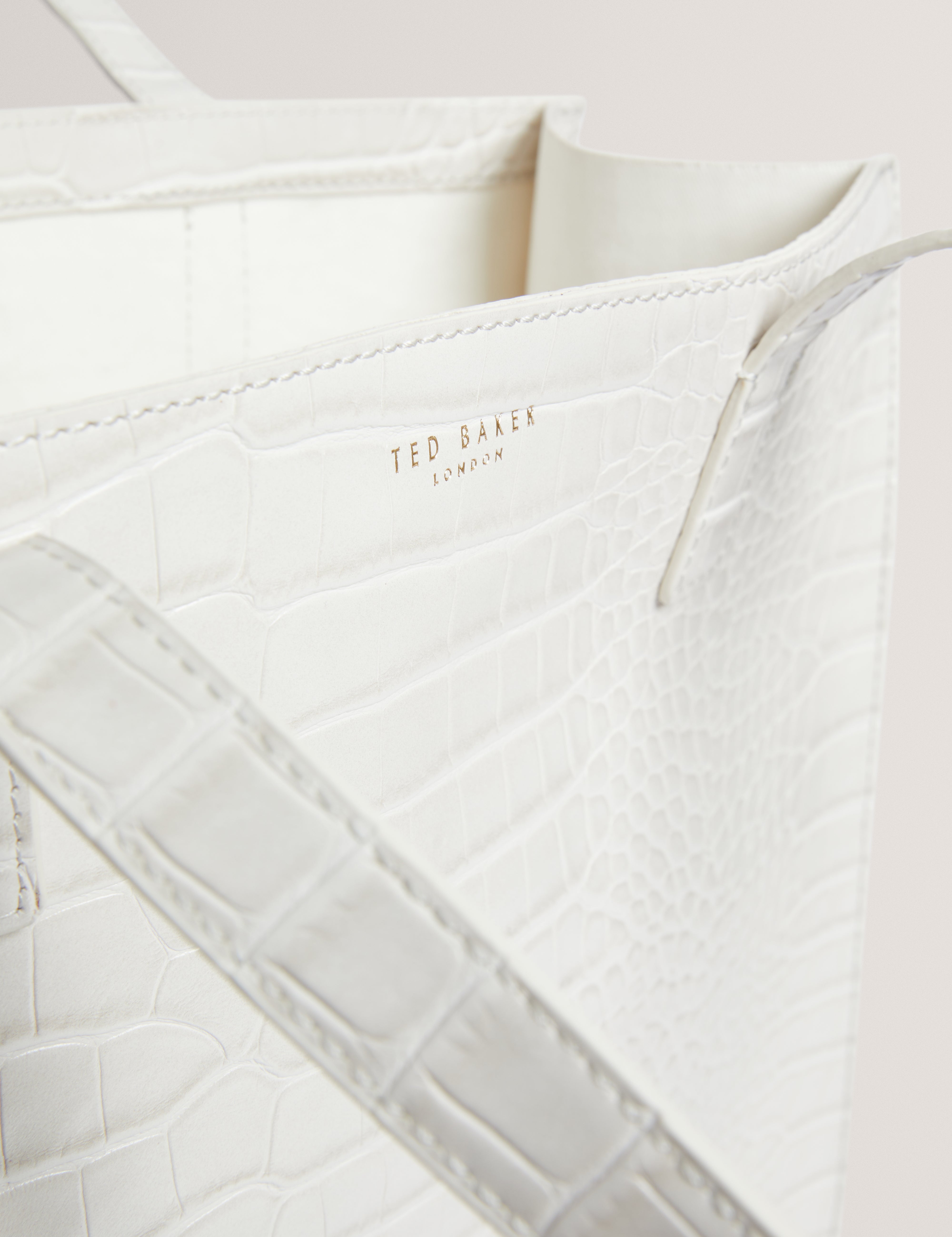 Wenella Croc Effect Large Icon Bag Ivory