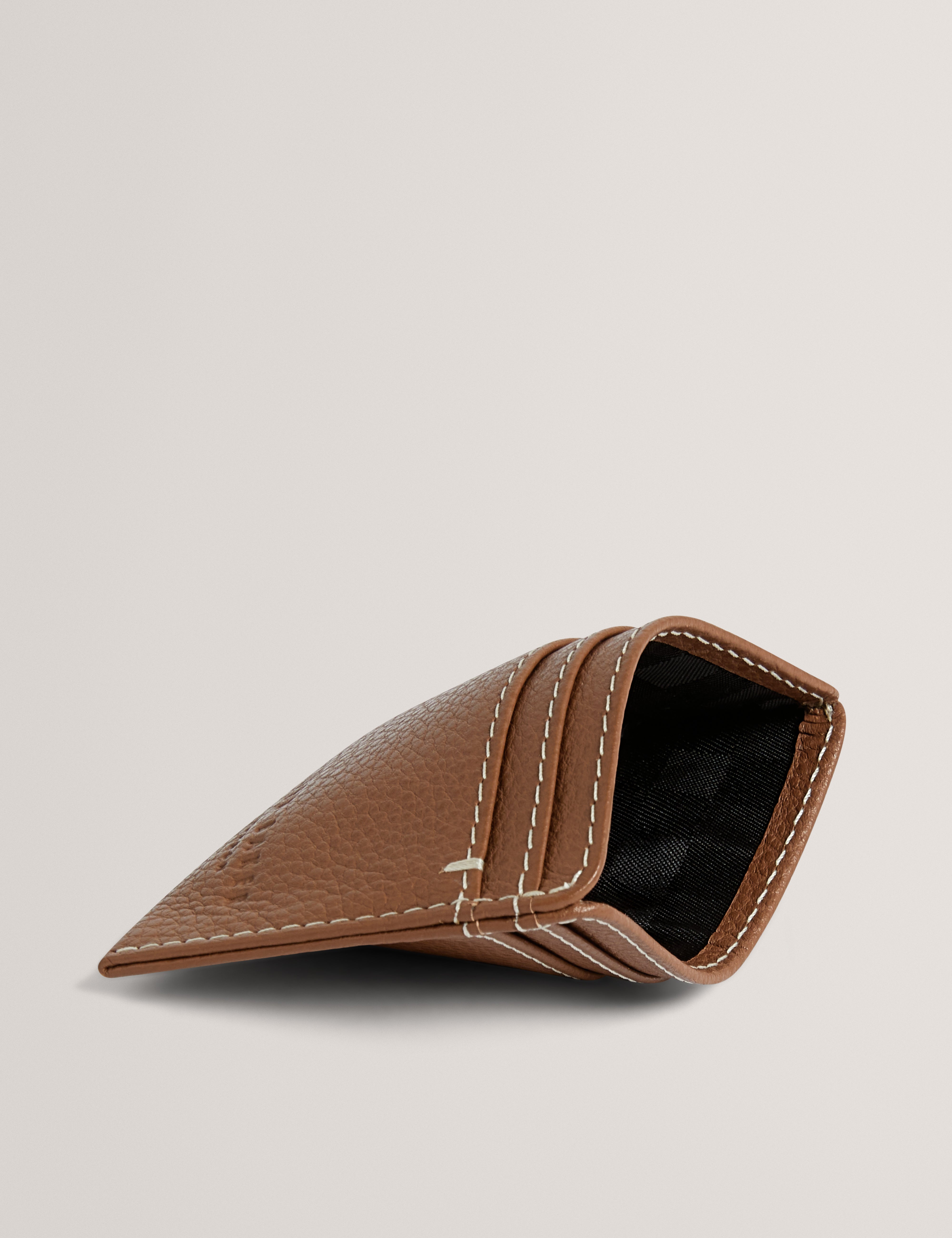 Siymons Pebbled Leather Cardholder Tan