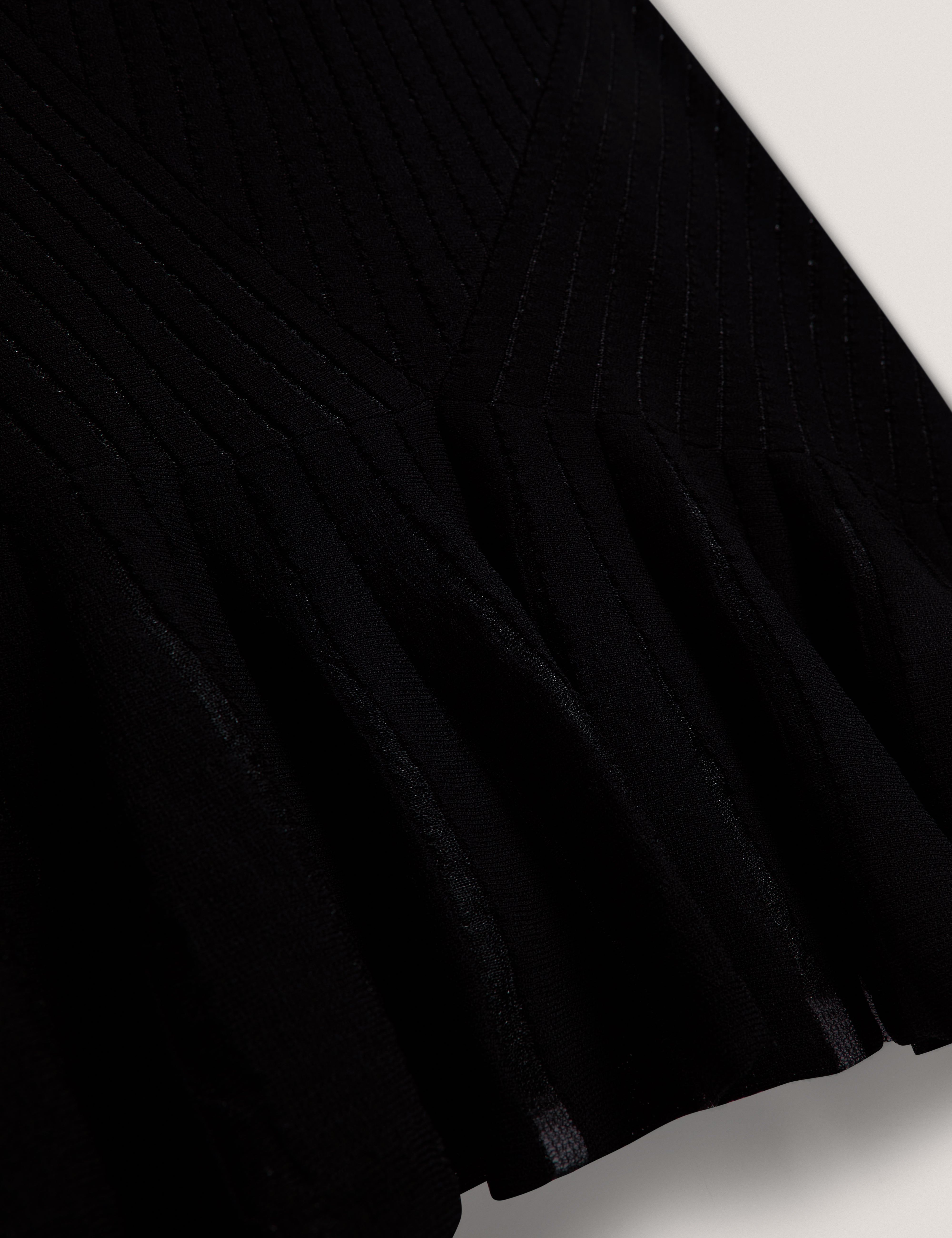 Iriel Stitch Detail Knitted Mini Dress Black