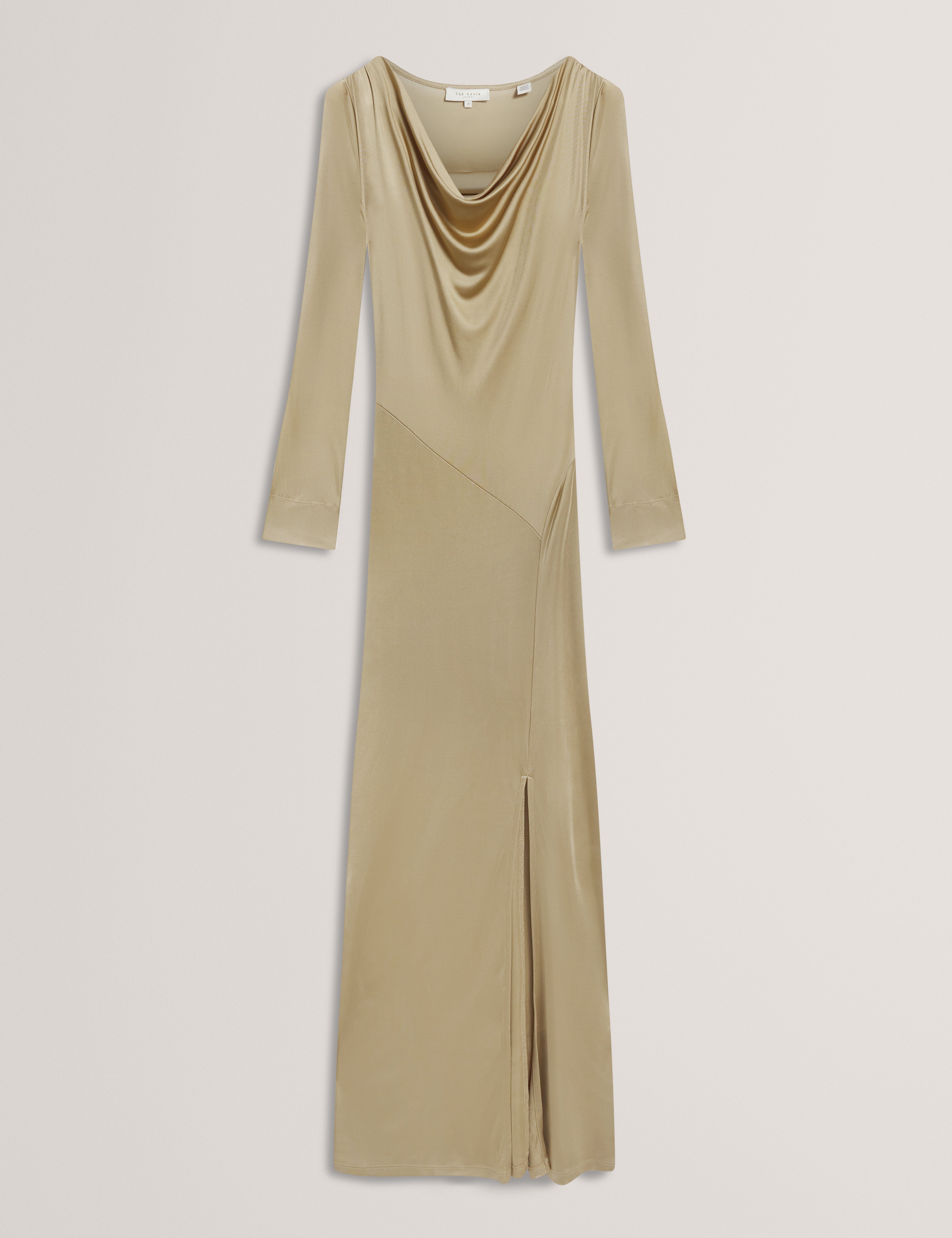 Aianna Cowl Neck Midi Dress Olive