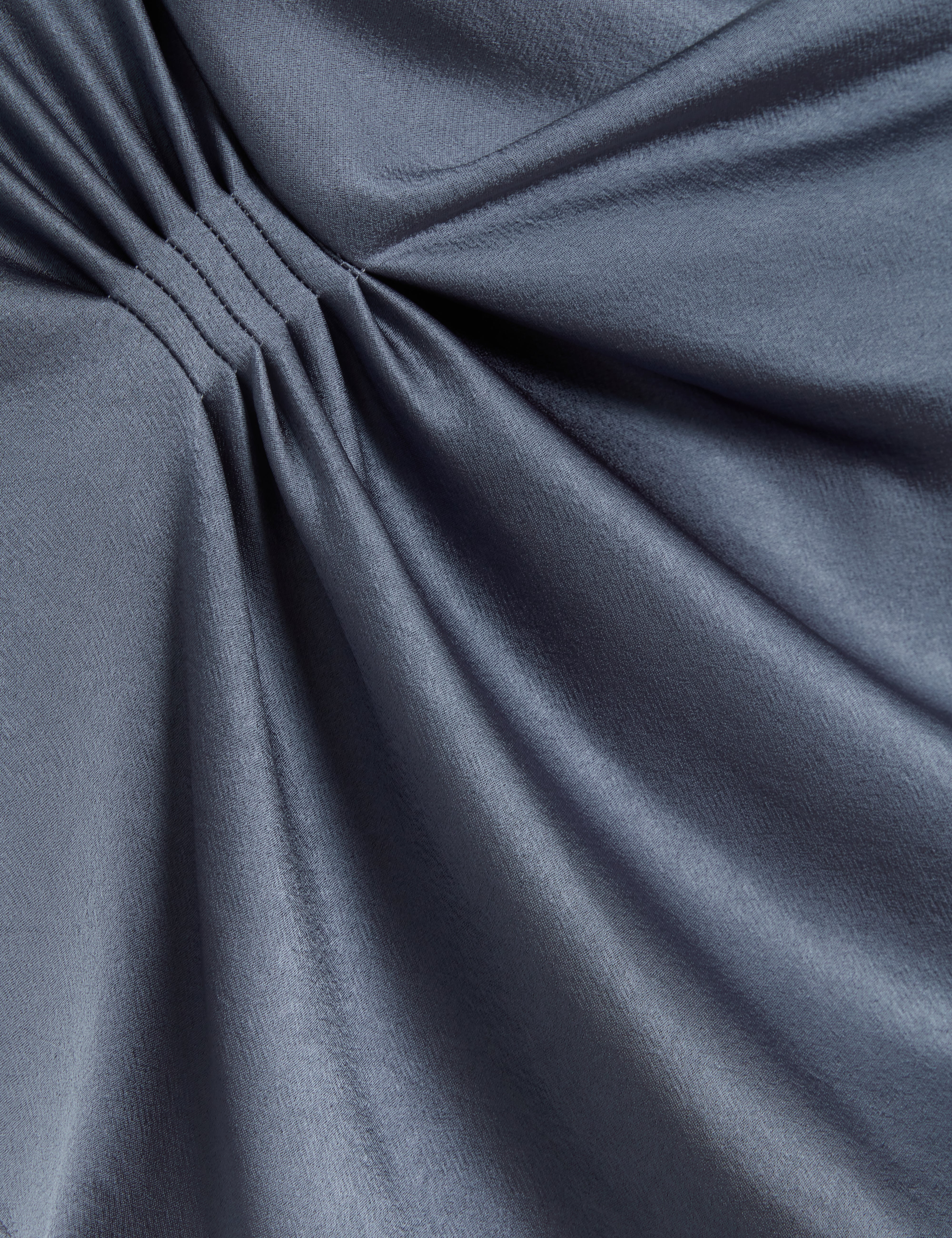 Dascha Draped Neck Bias Midi Dress Grey