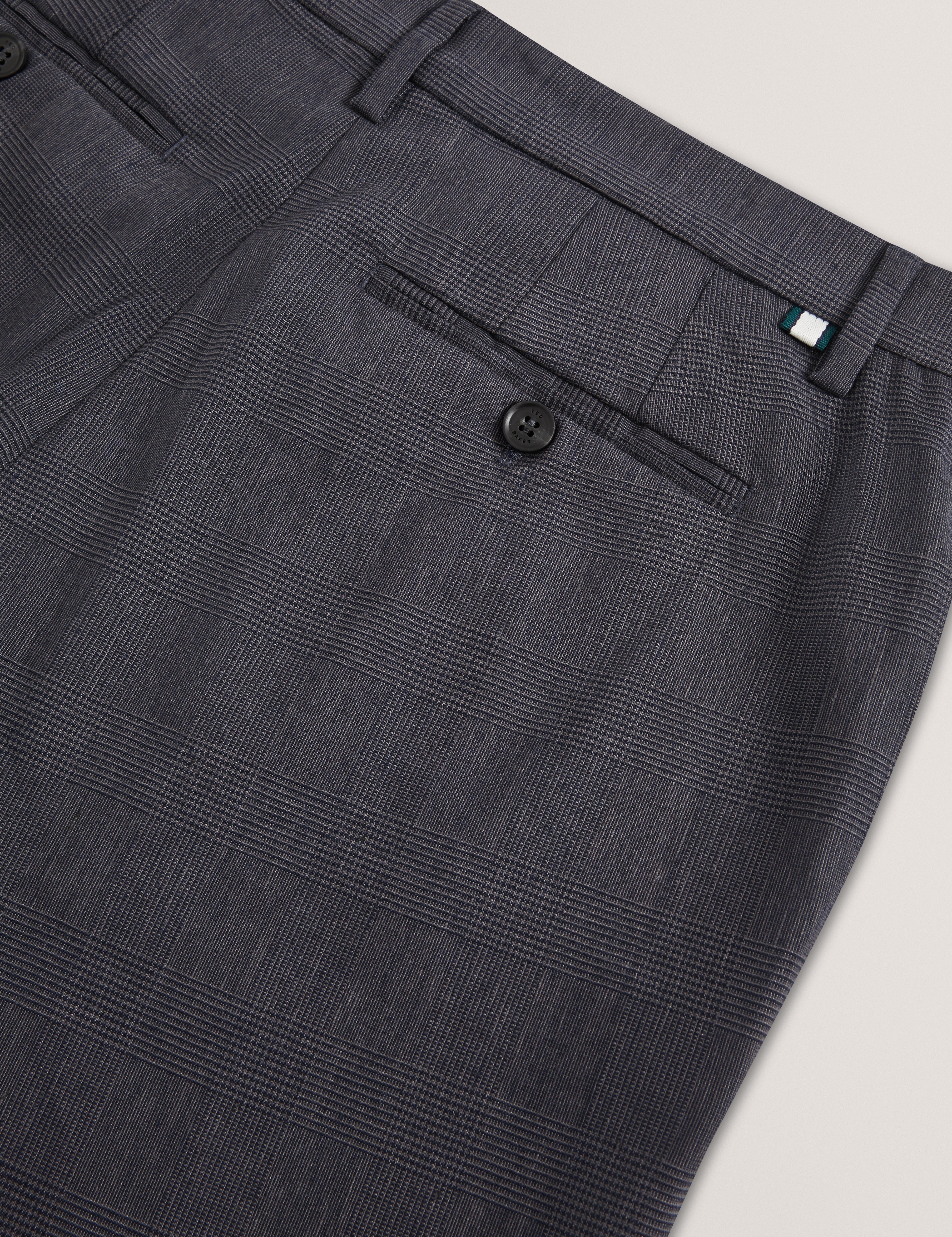 Ignatz Regular Prince Of Wales Trouser Navy