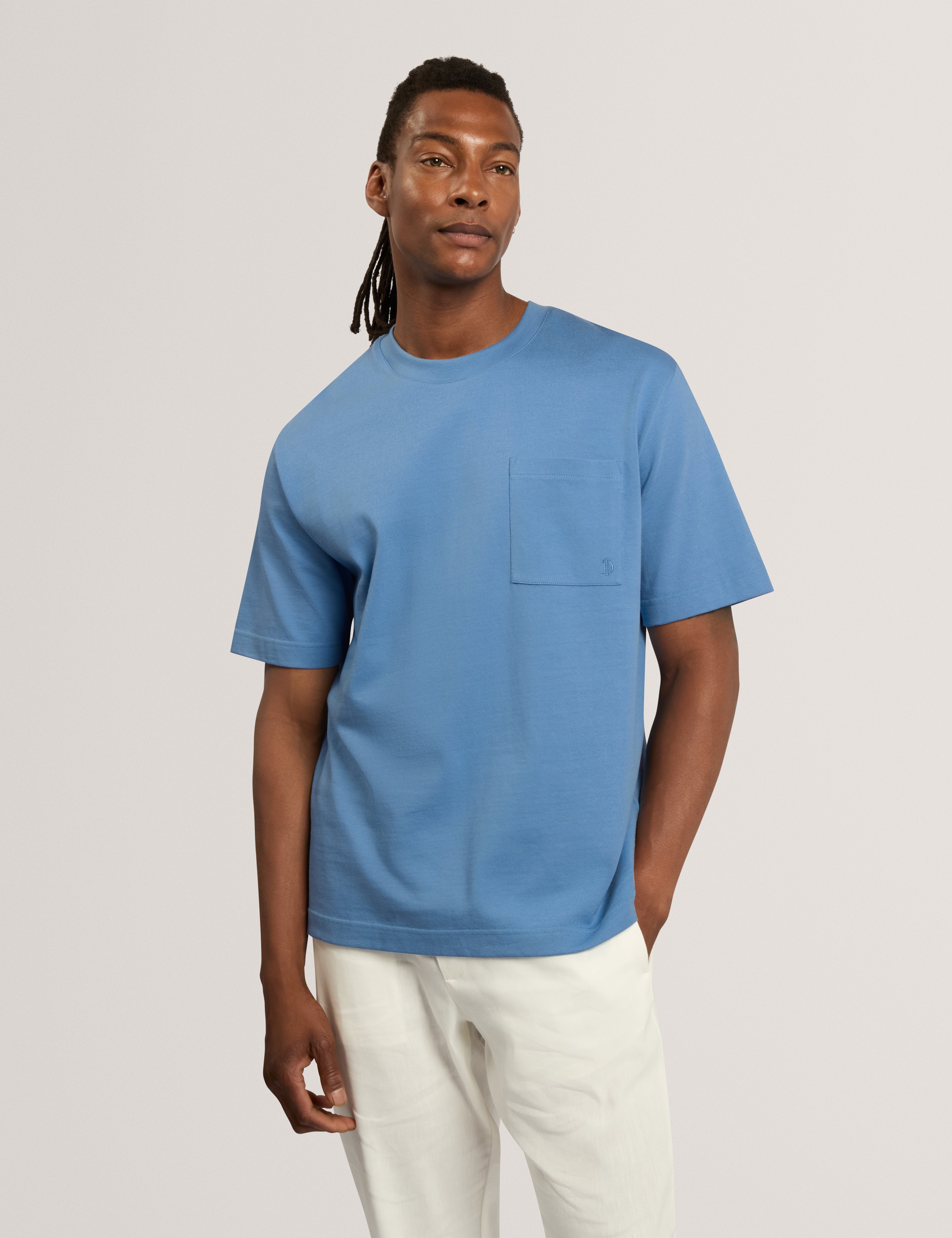 Porflet Short Sleeve Relaxed T-Shirt Blue
