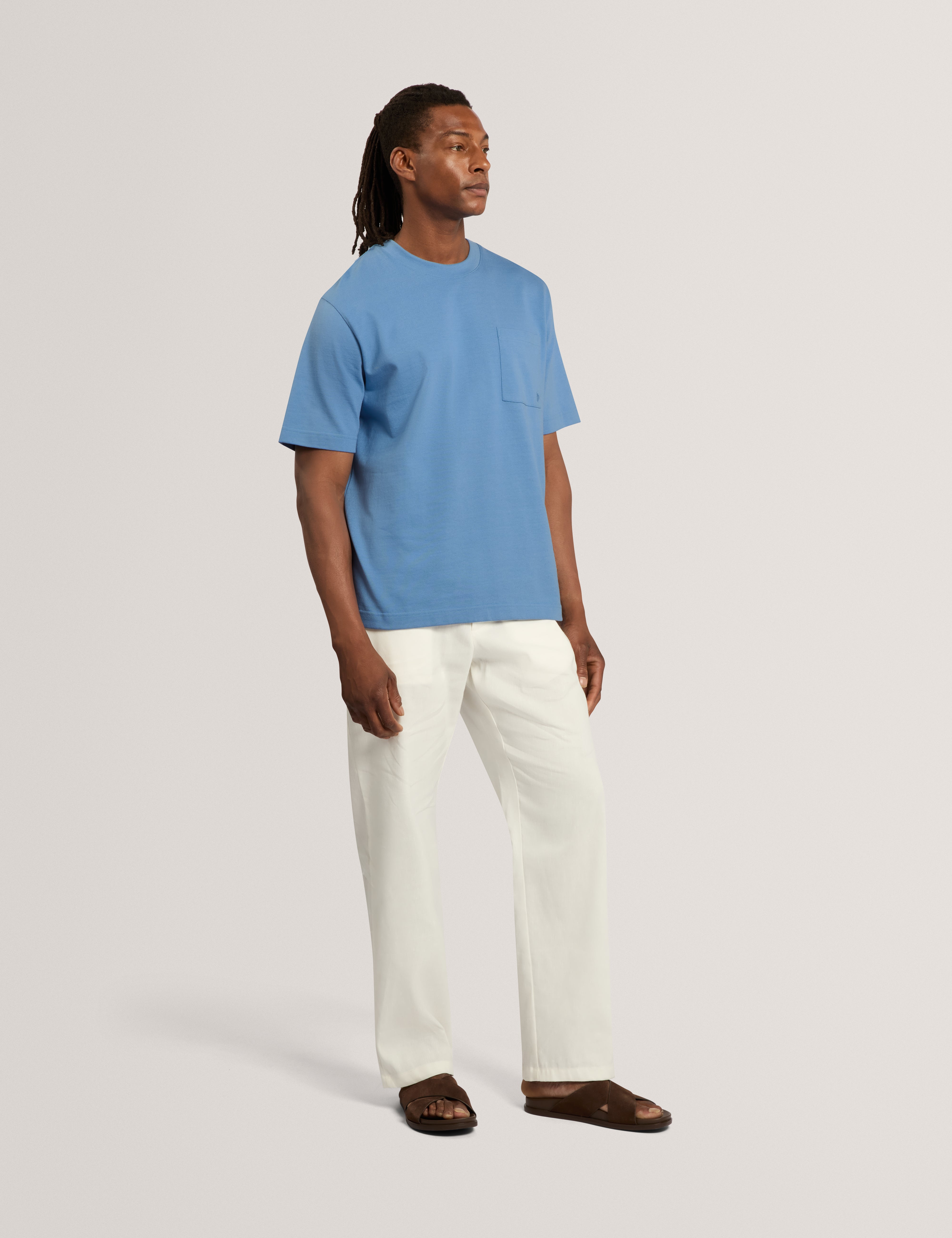 Porflet Short Sleeve Relaxed T-Shirt Blue