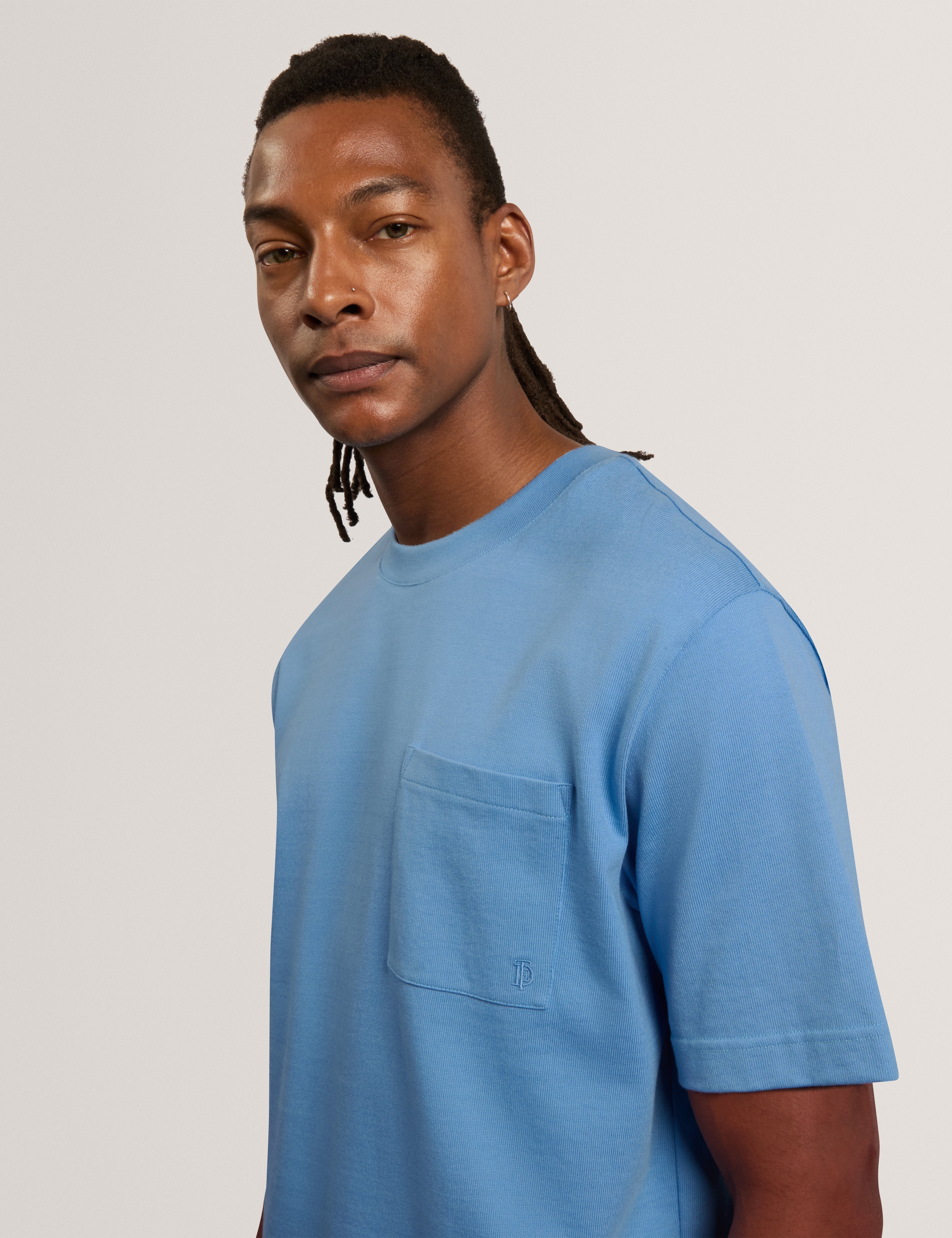 Porflet Short Sleeve Relaxed T-Shirt Blue