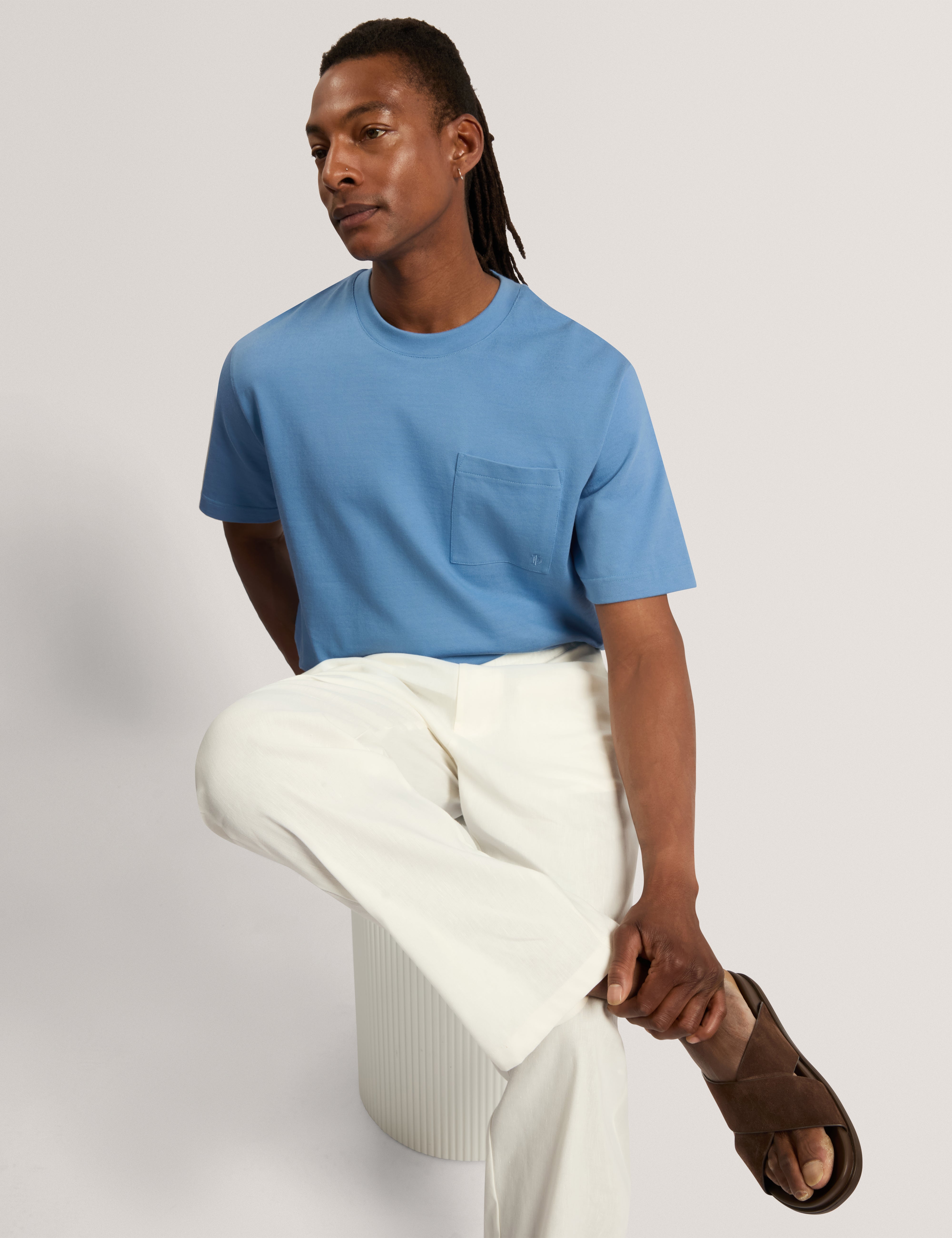 Porflet Short Sleeve Relaxed T-Shirt Blue