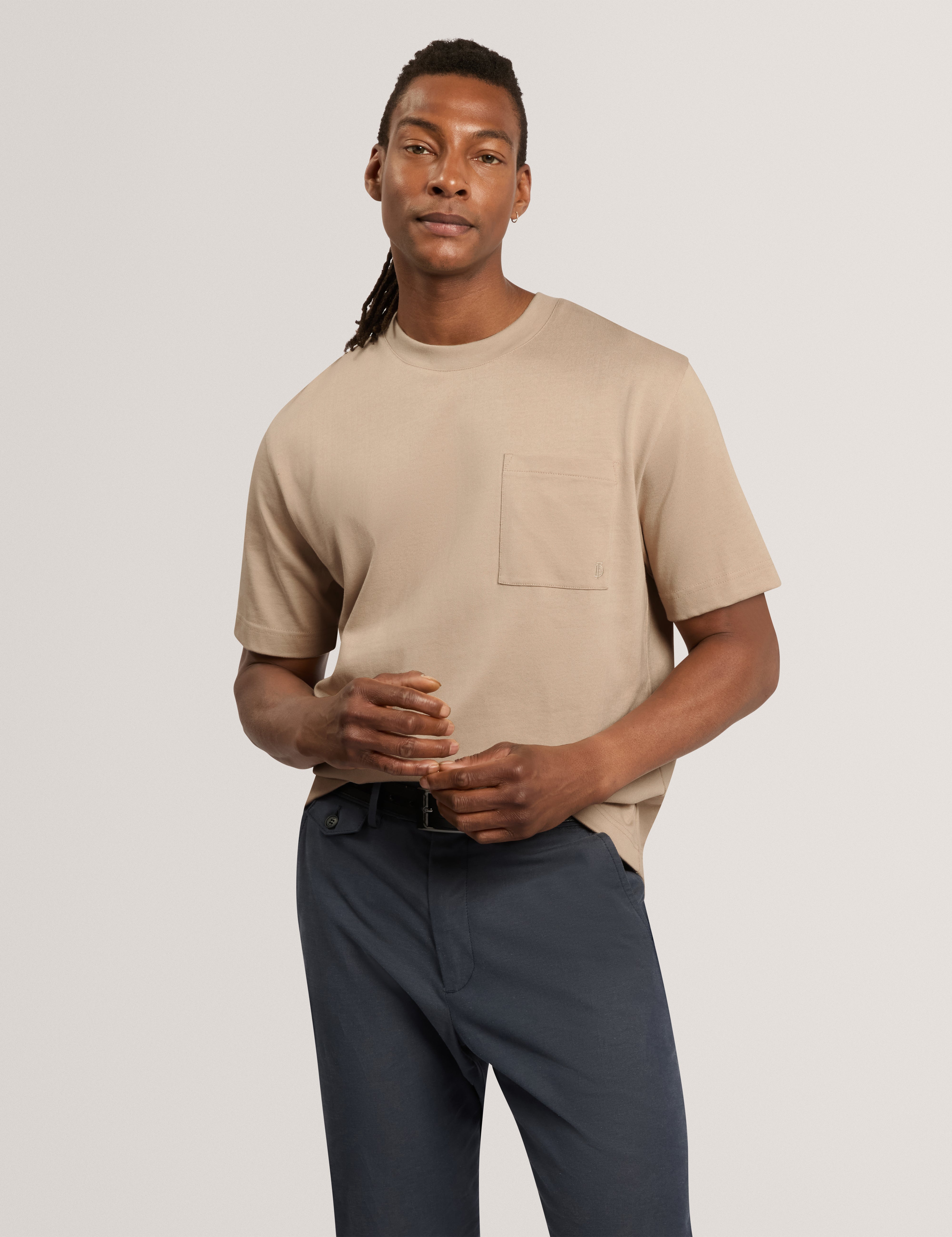 Porflet Short Sleeve Relaxed T-Shirt Taupe