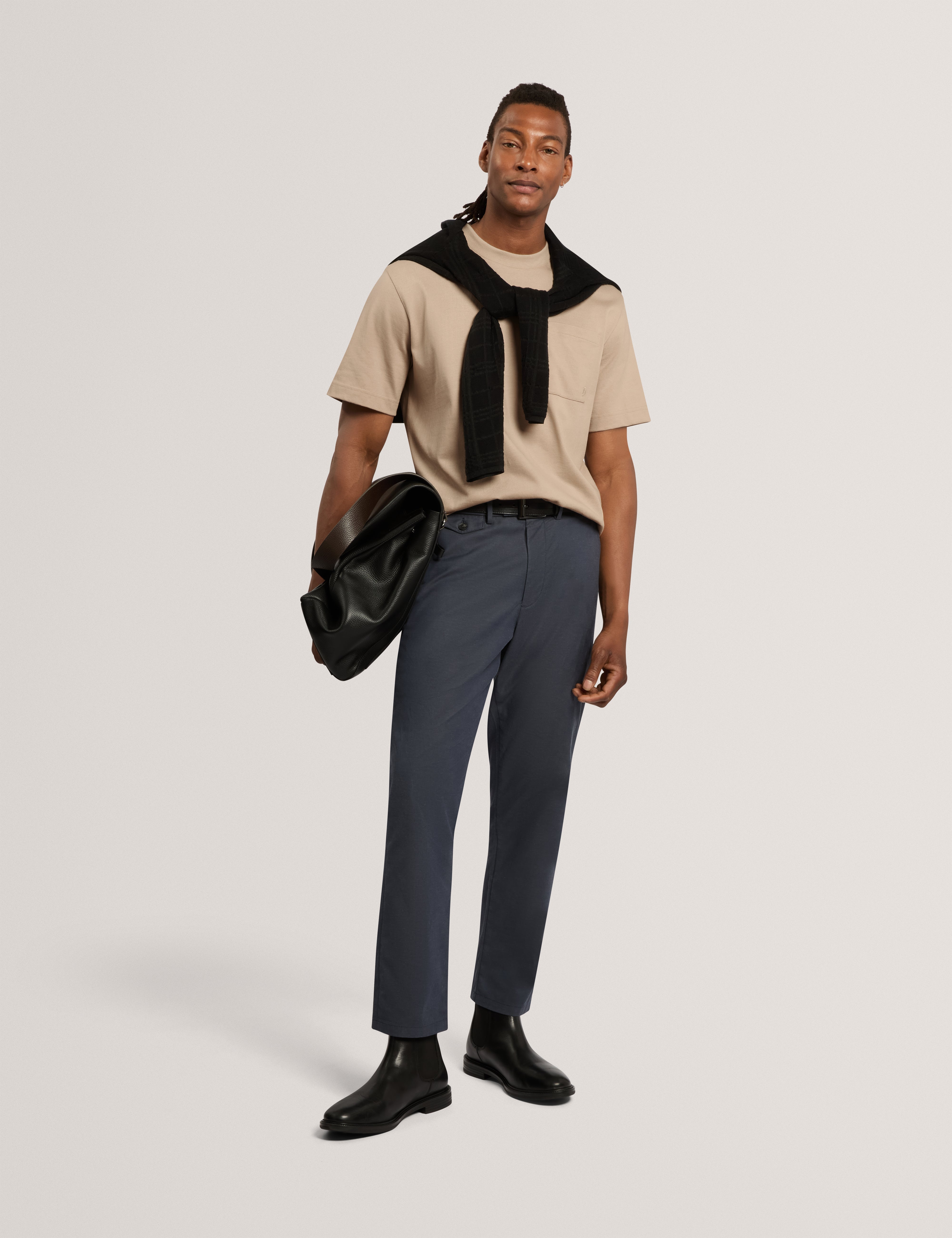 Porflet Short Sleeve Relaxed T-Shirt Taupe
