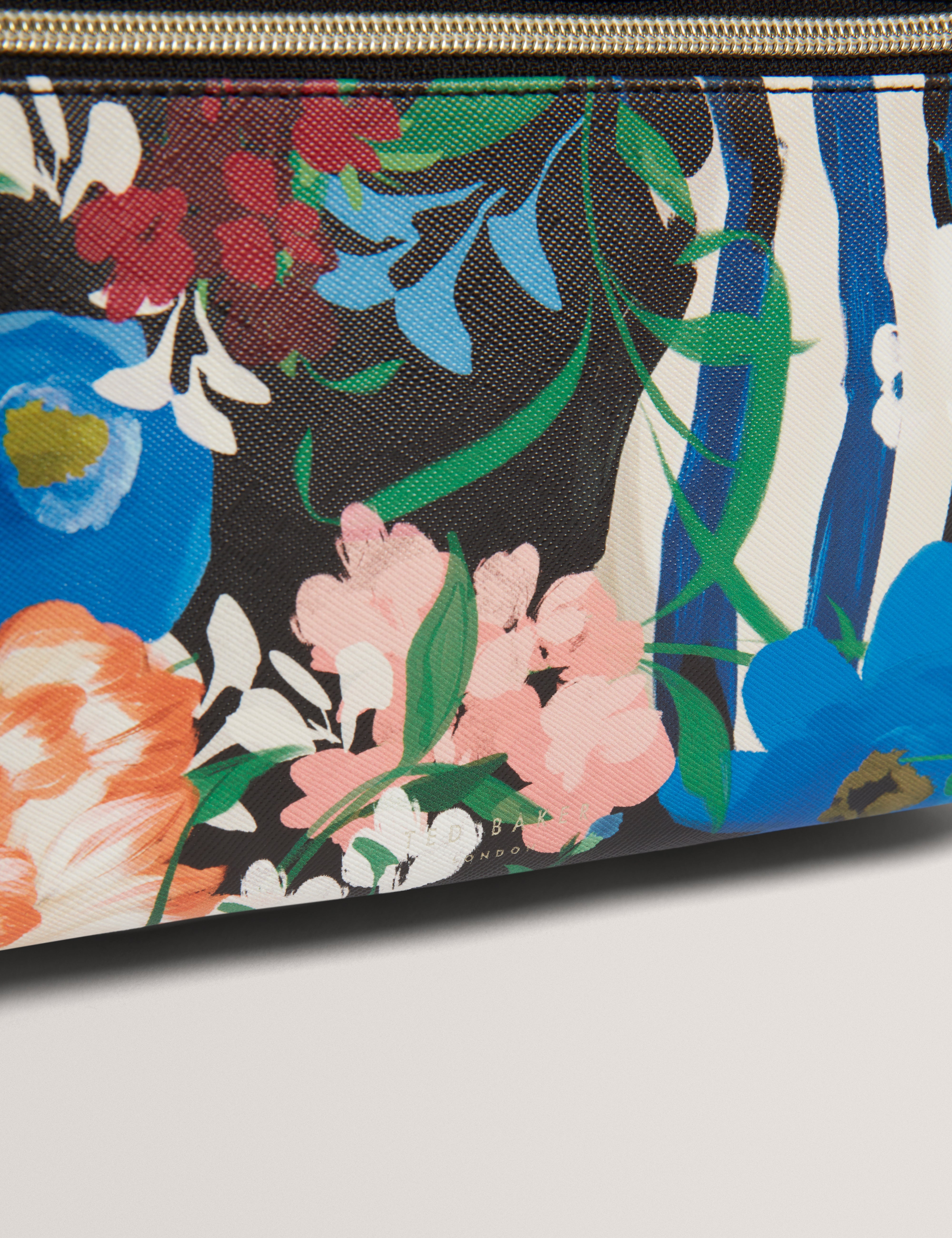 Bousina Bouquet Printed Zipped Washbag Multicol