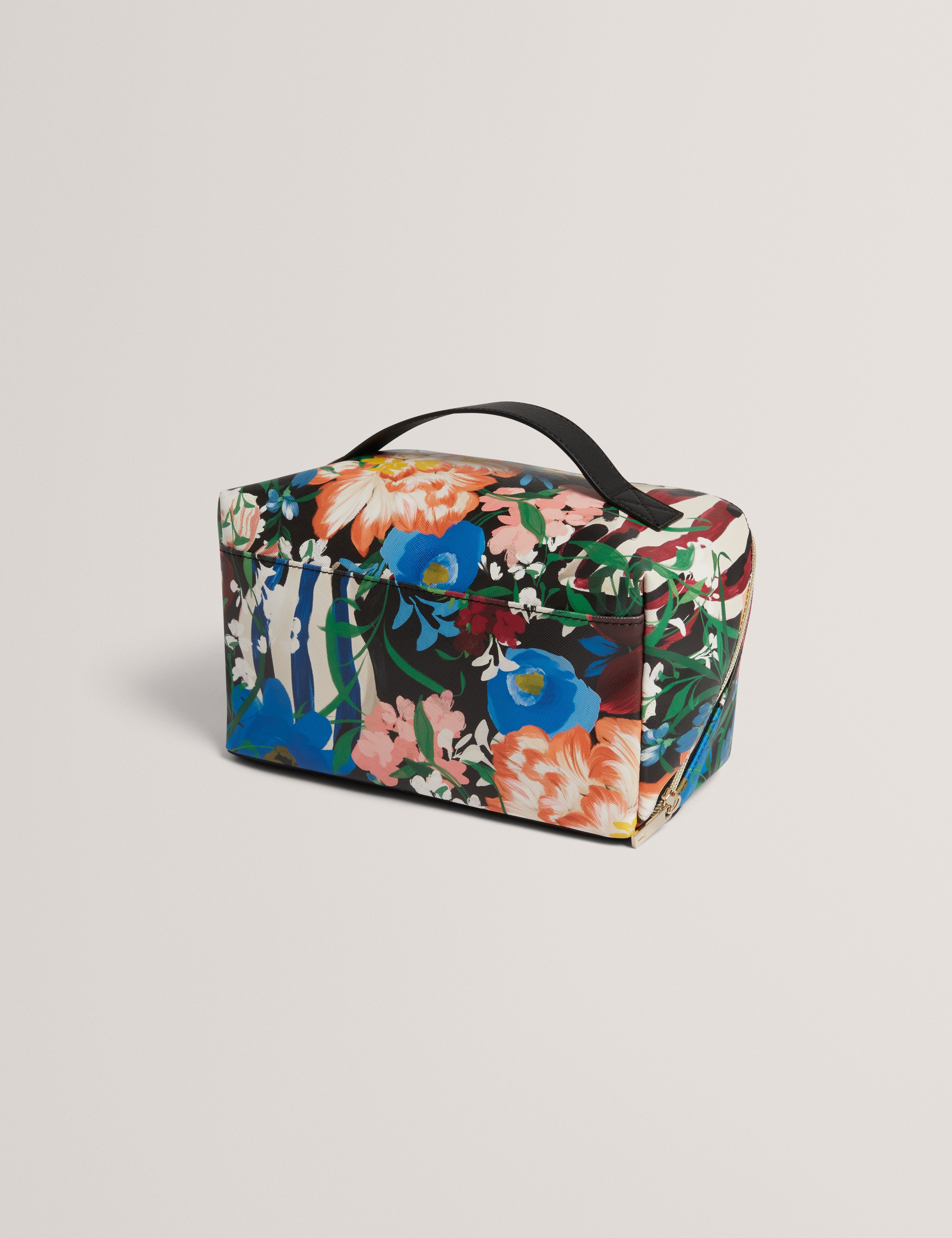 Bousina Bouquet Printed Zipped Washbag Multicol