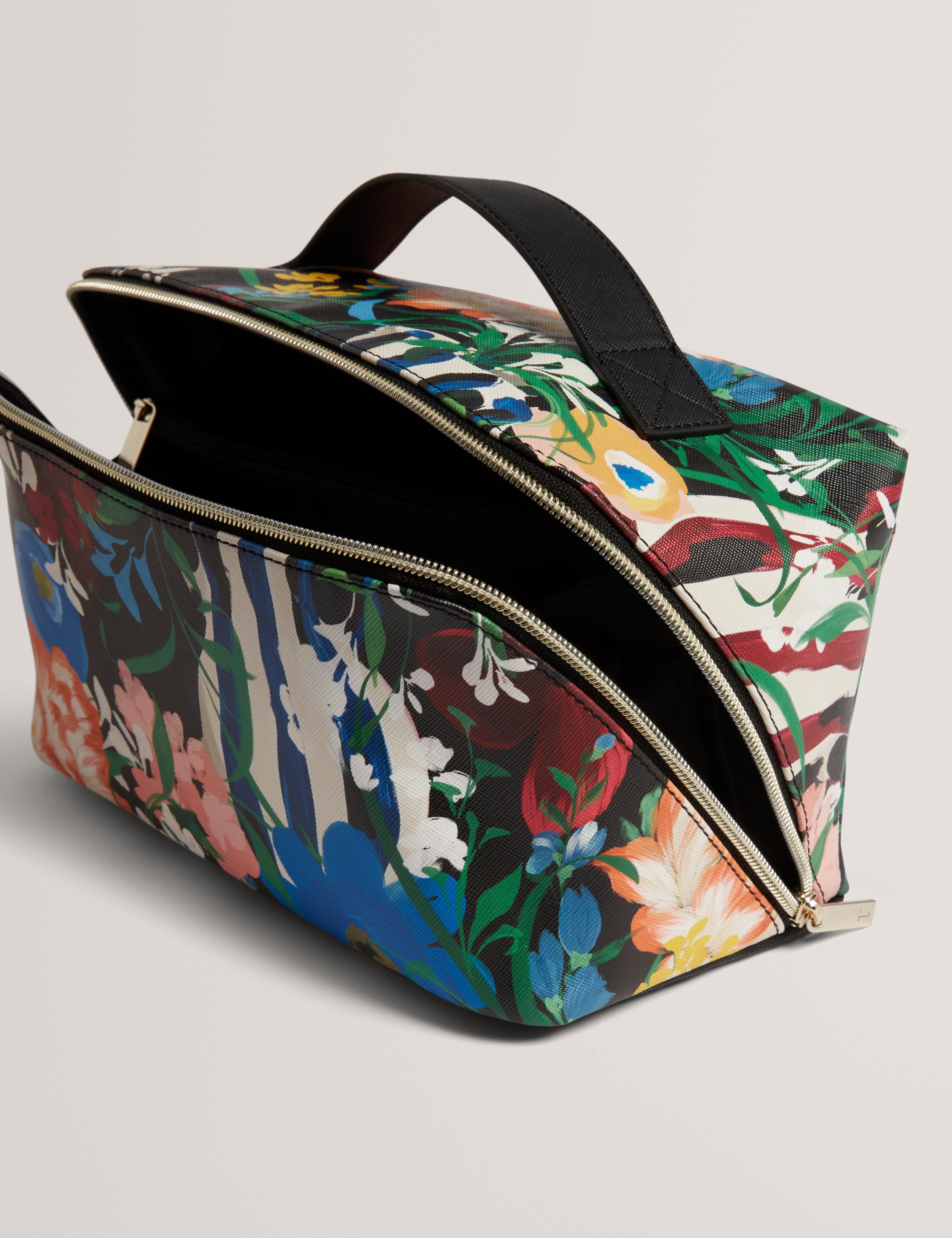 Bousina Bouquet Printed Zipped Washbag Multicol