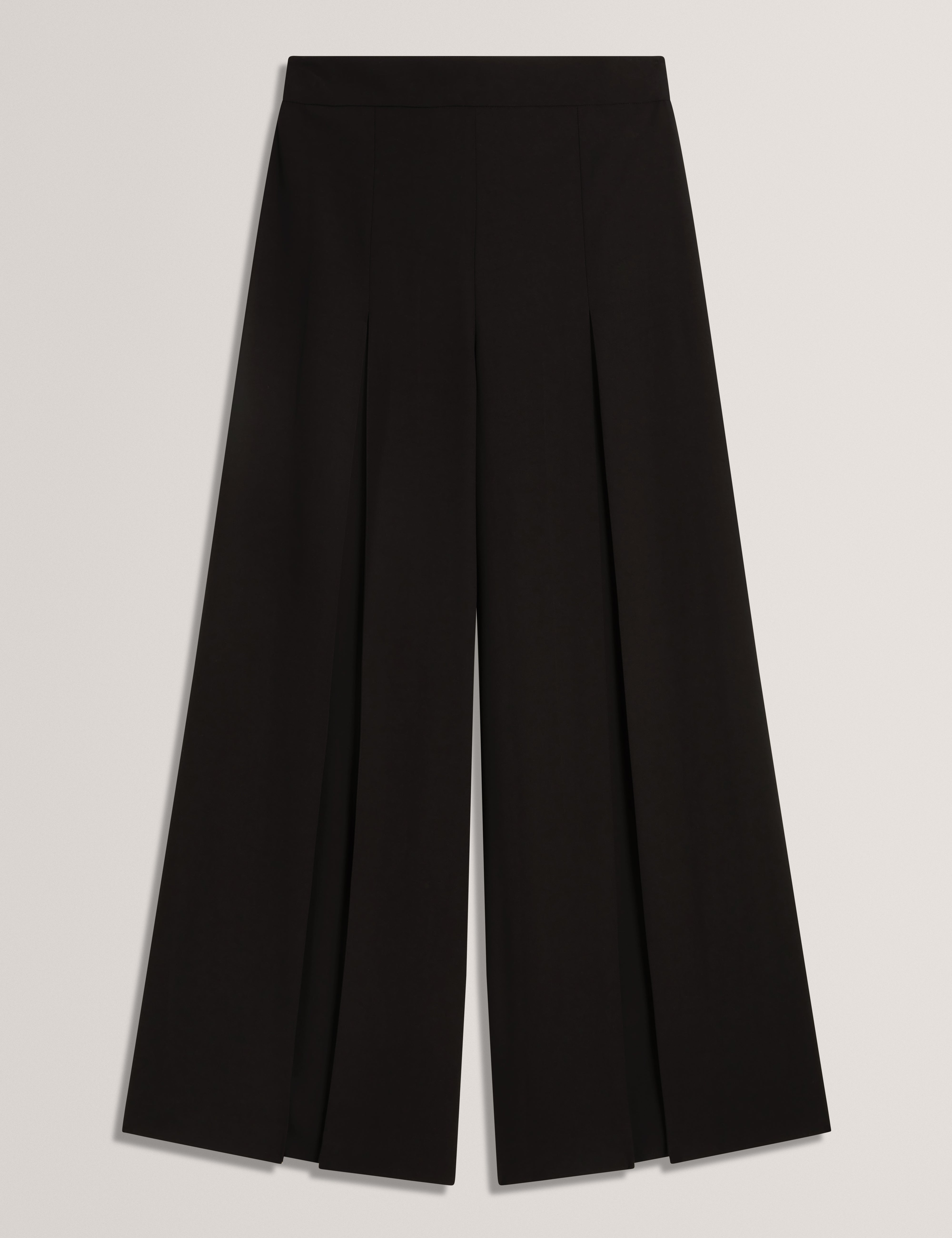 Aepi Front Pleat Wide Leg Trousers Black