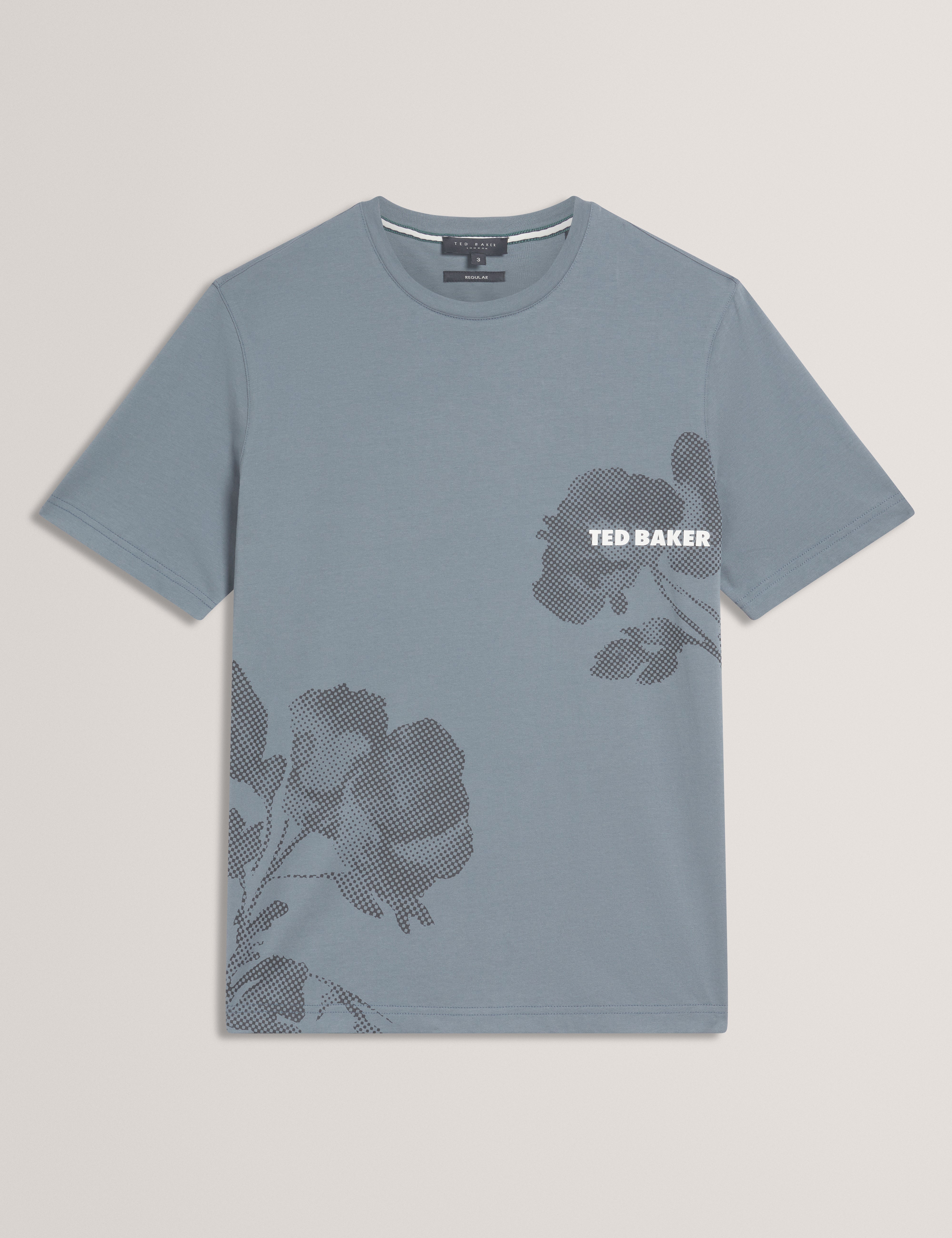 Halfen Short Sleeve Graphic Floral T-Shirt Navy