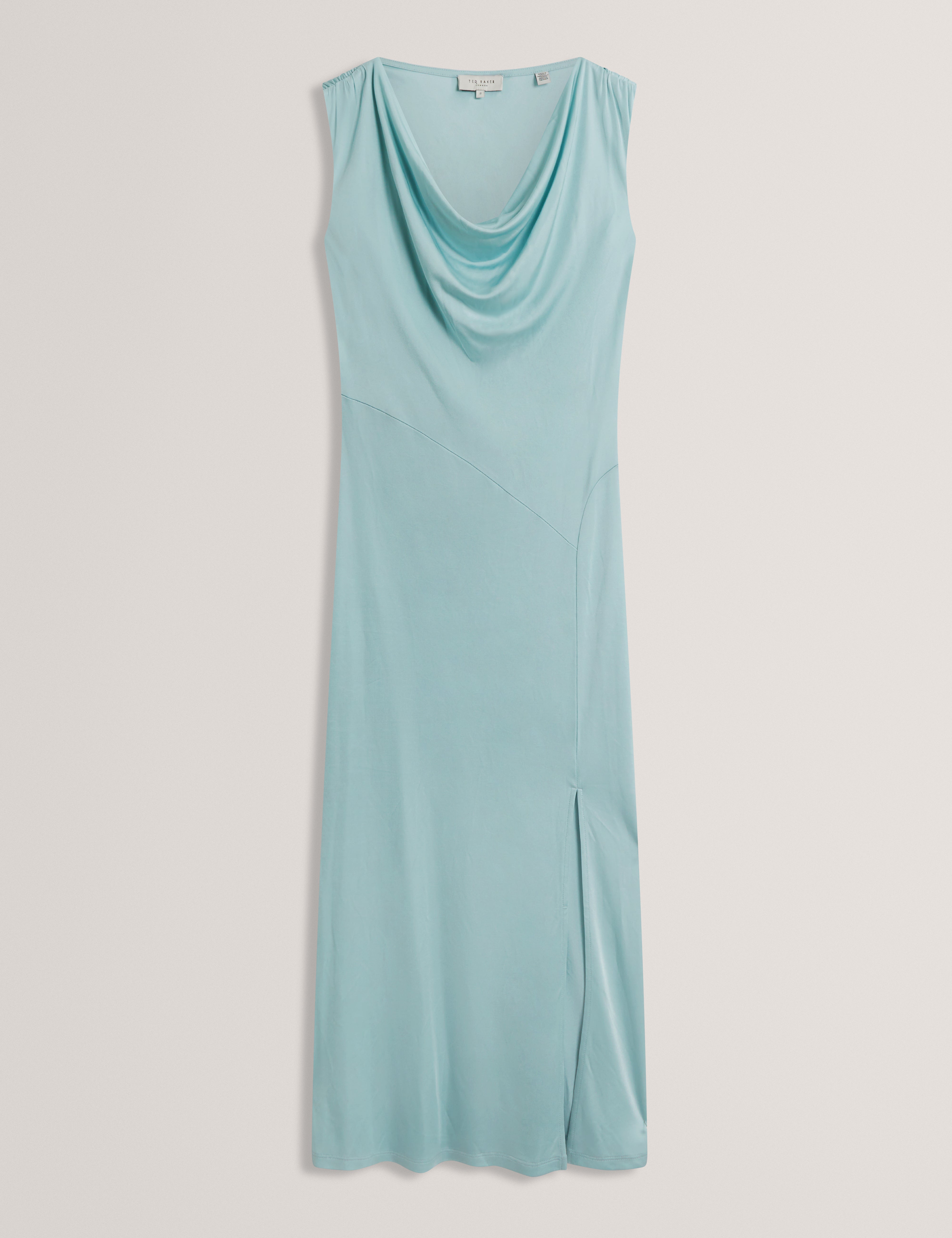 Asorela Cowl Neck Maxi Jersey Dress Sky-Blue