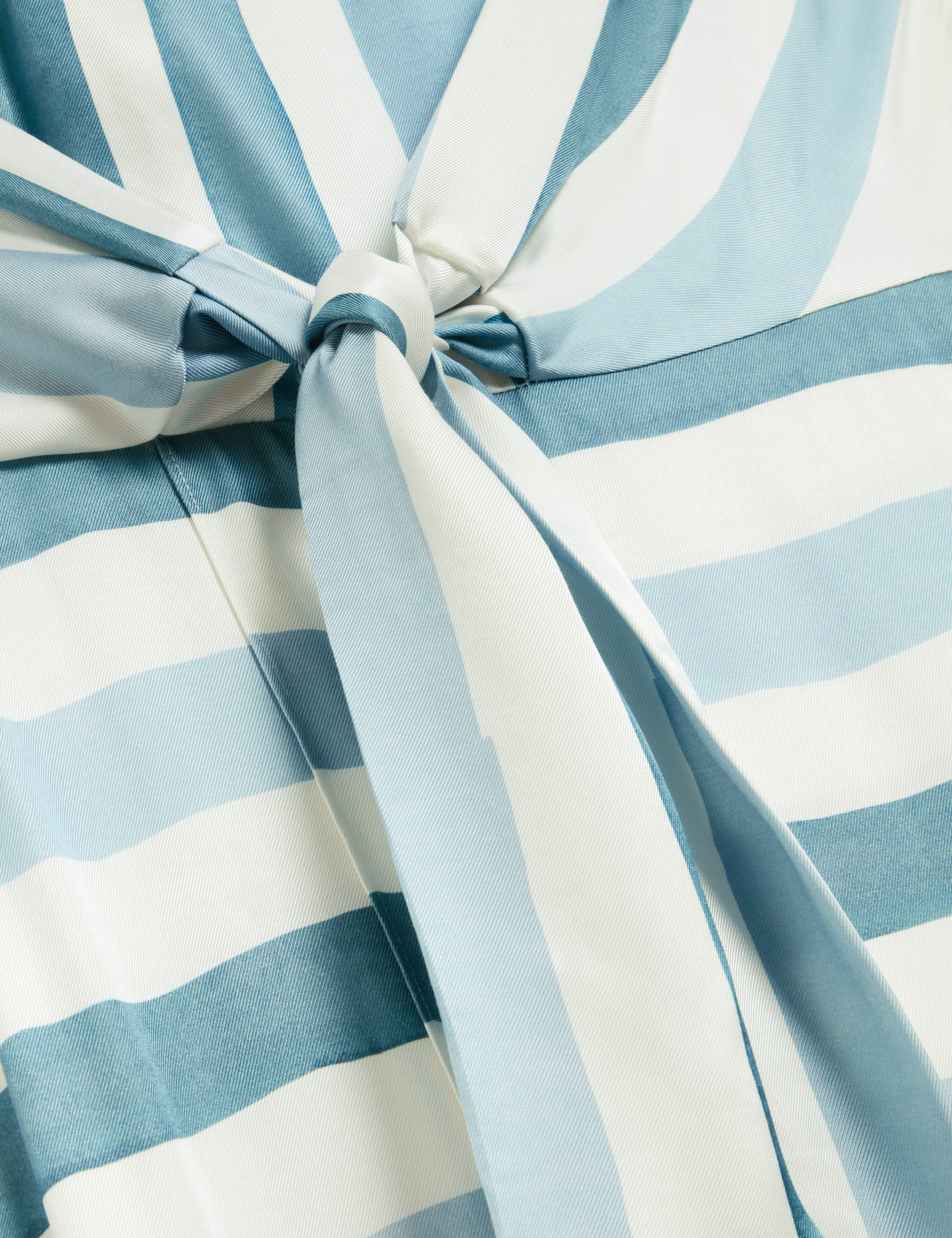 Kahya Knot Detail Wrap Over Print Midi Dress Ivory