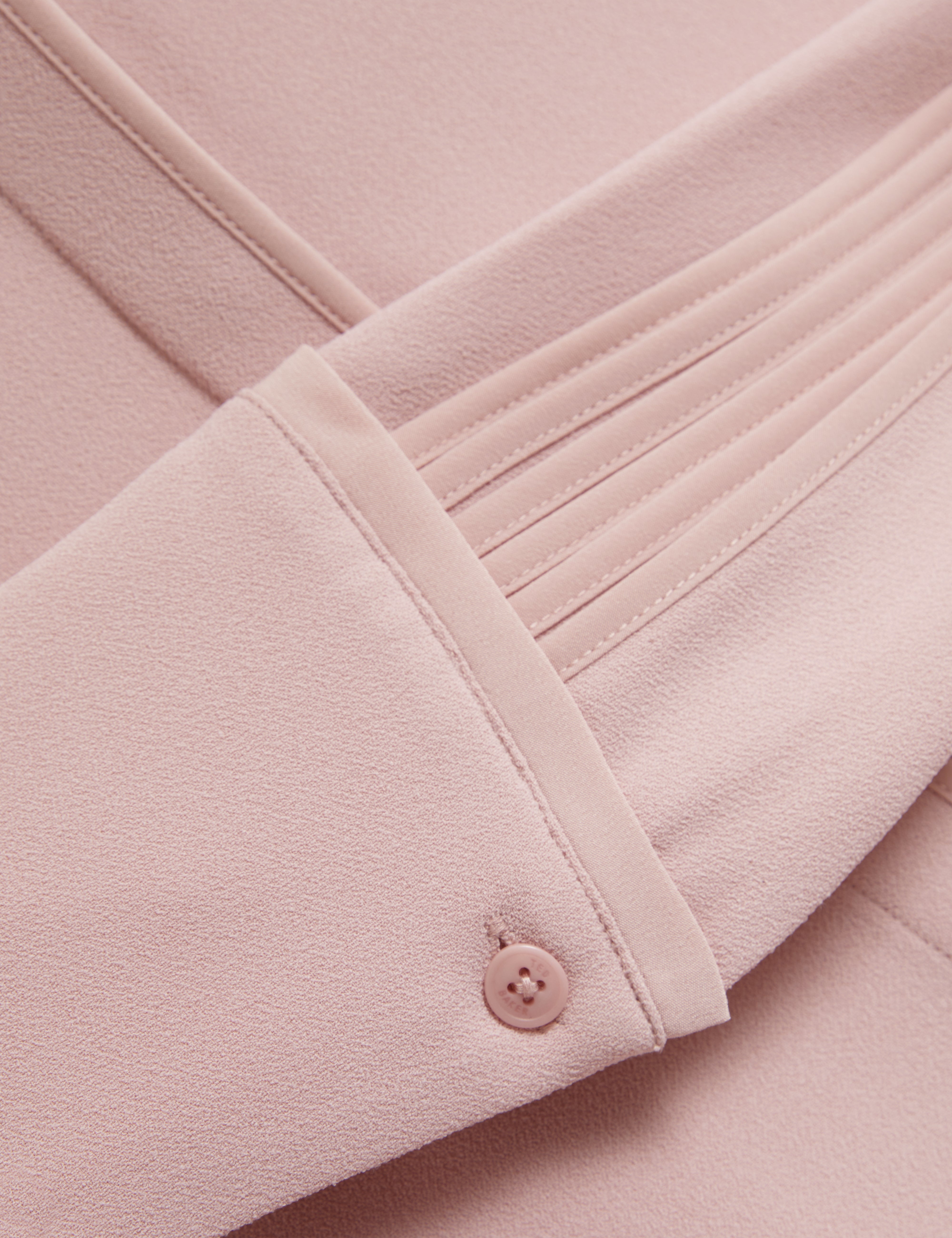Miriti Piping Detail Long Sleeve Shirt Dusky-Pink