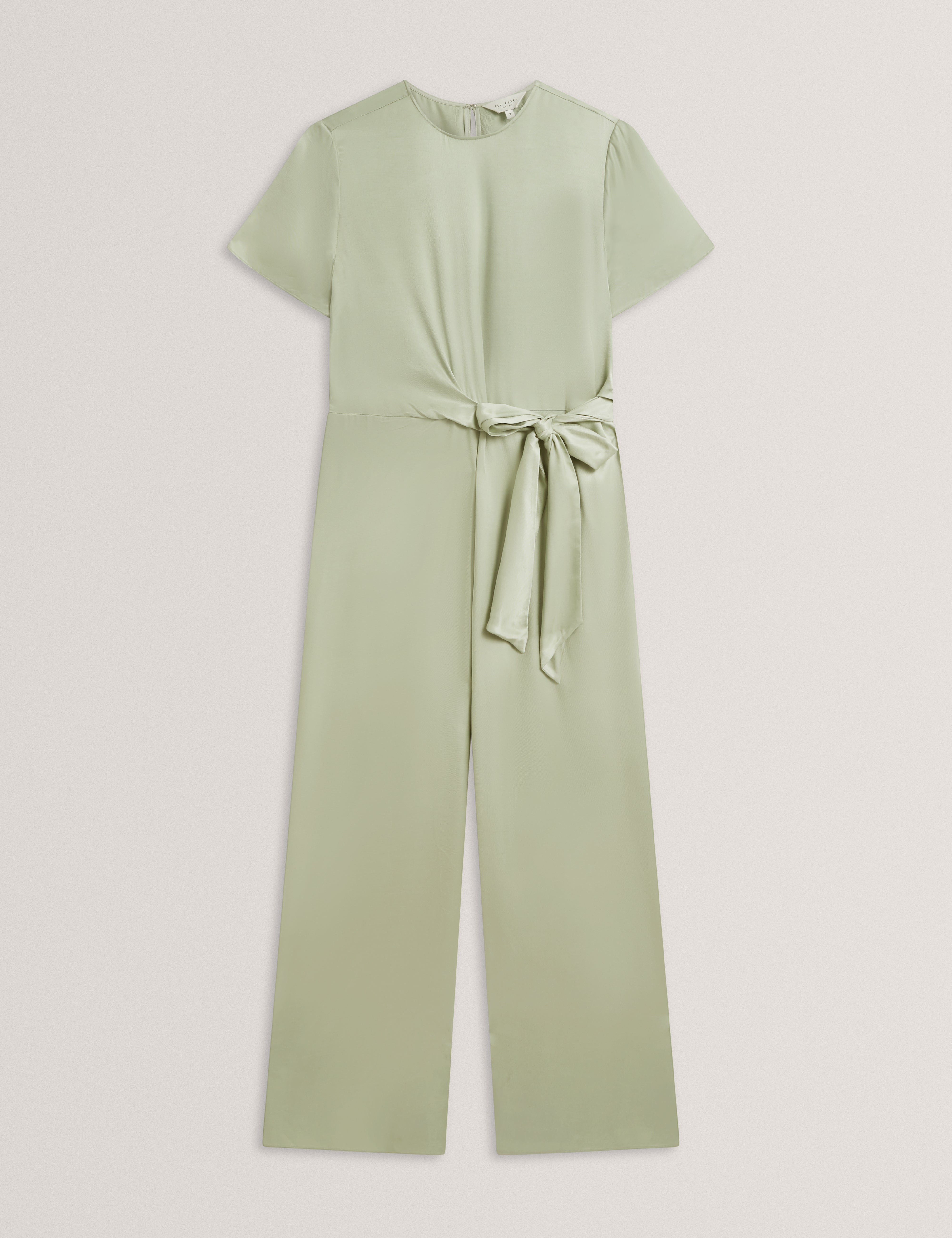 Corza Tie Detail Wide Leg Jumpsuit Lt-Green