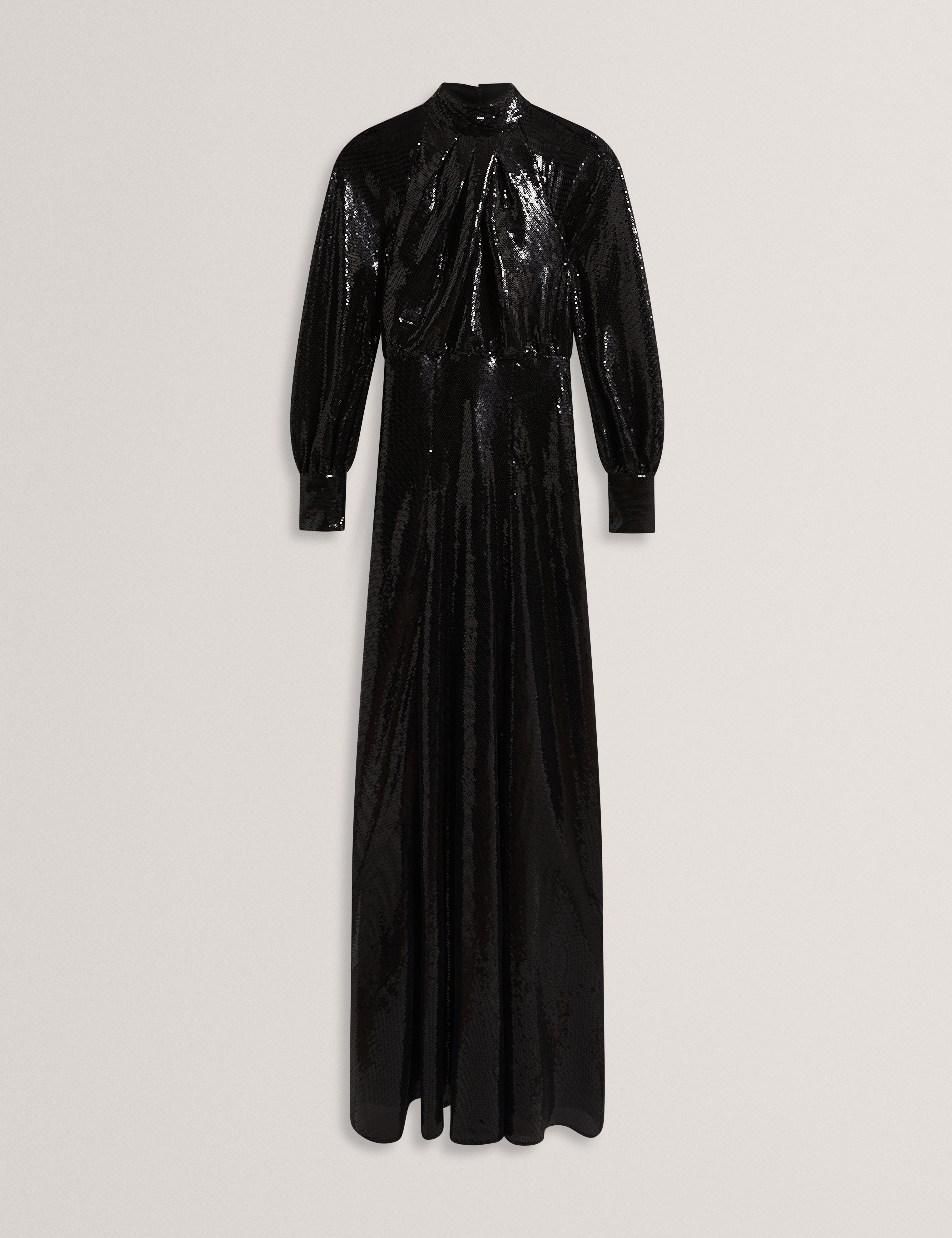 Mayrose Draped Halterneck Maxi Dress Black