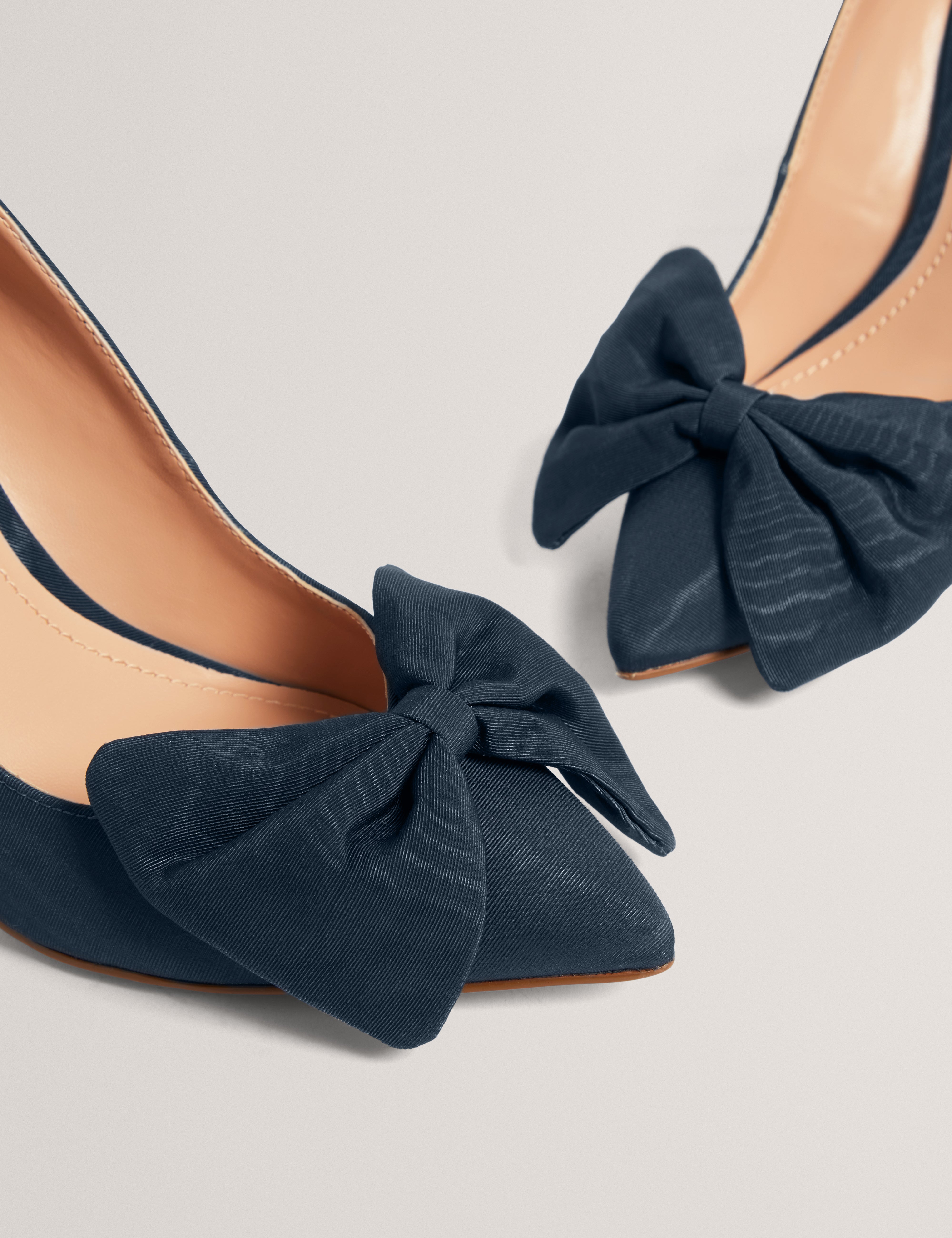 Laissy Bow Detail Court Shoe Navy
